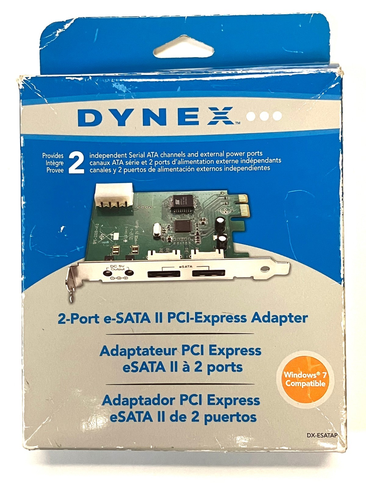 Dynex 2-Port e-SATA II PCI-Express Adapter *NEW* [PCI-e PCIe eSATA]