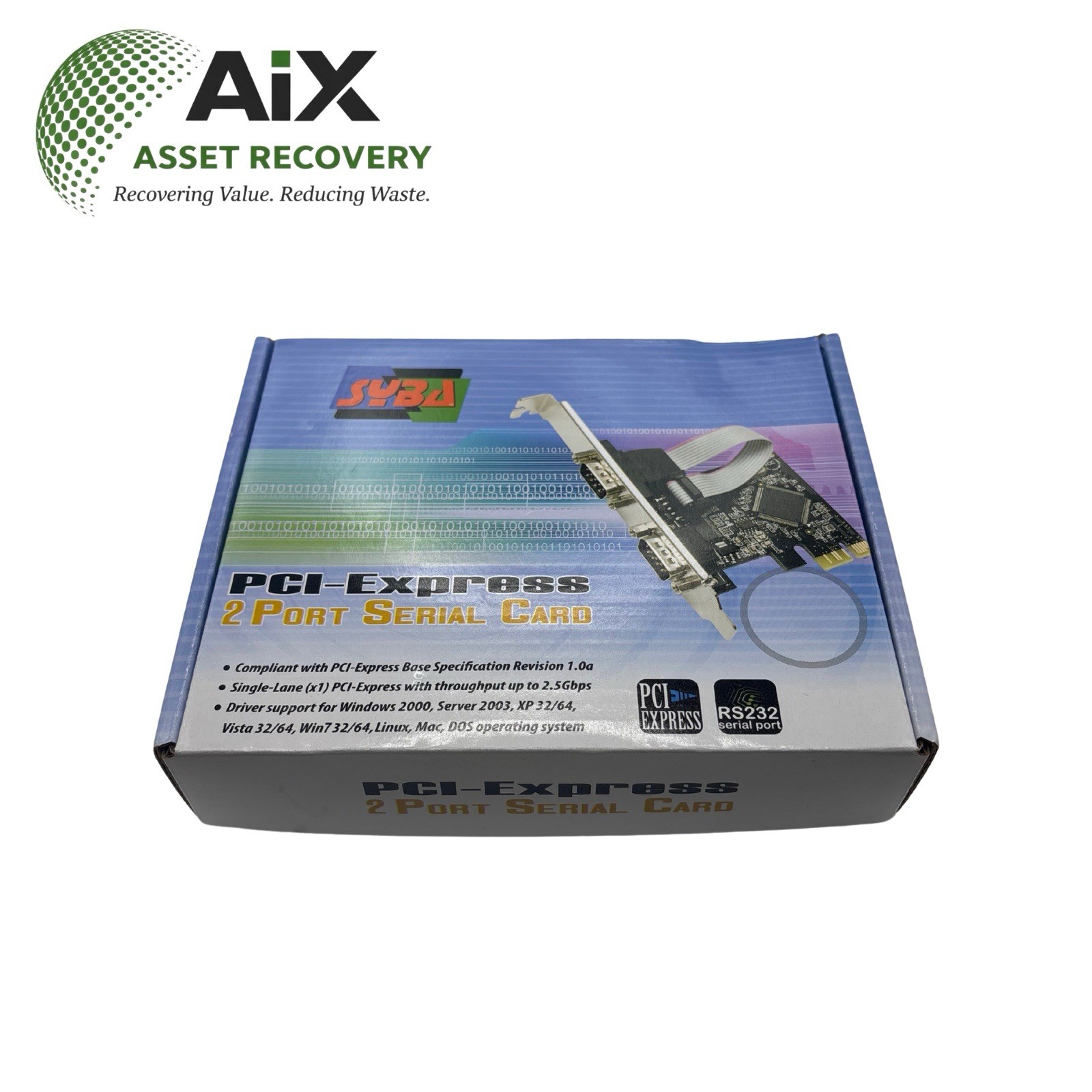 Syba 2 Port Serial Card RS232 Serial Port SD-PEX15022 PCI Express
