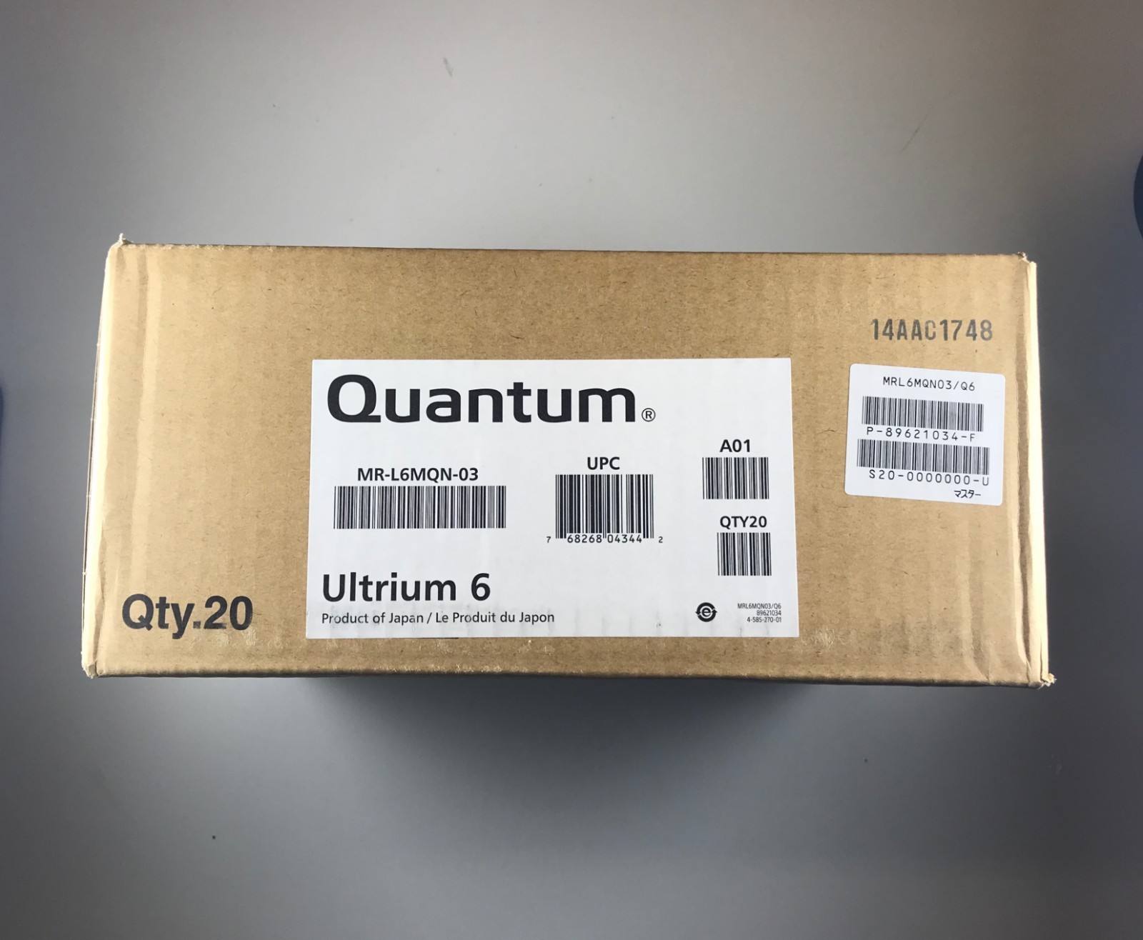 Quantum LTO-6 Ultrium Tape Cartridge (20 PACK)  Storage Data MR-L6MQN-03 - NEW 