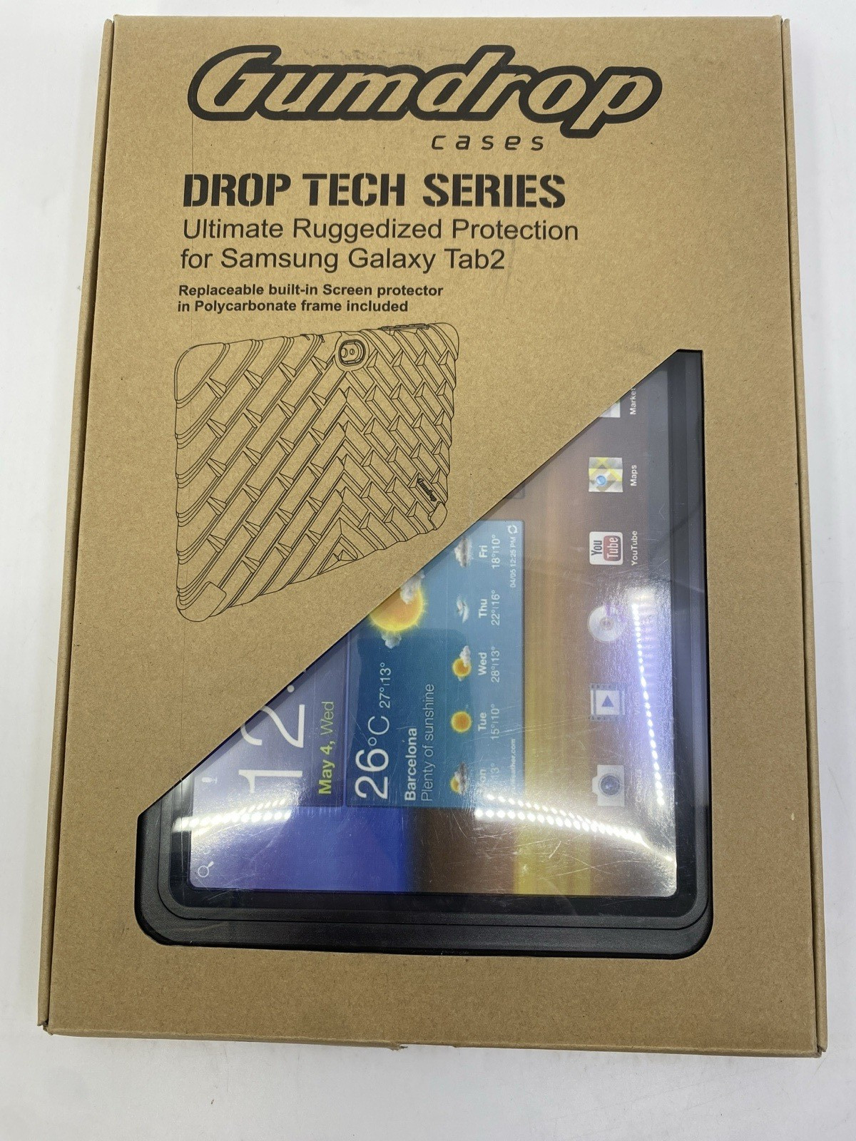 Gumdrop Drop Tech Series Case For Samsung Galaxy Tab2, Black