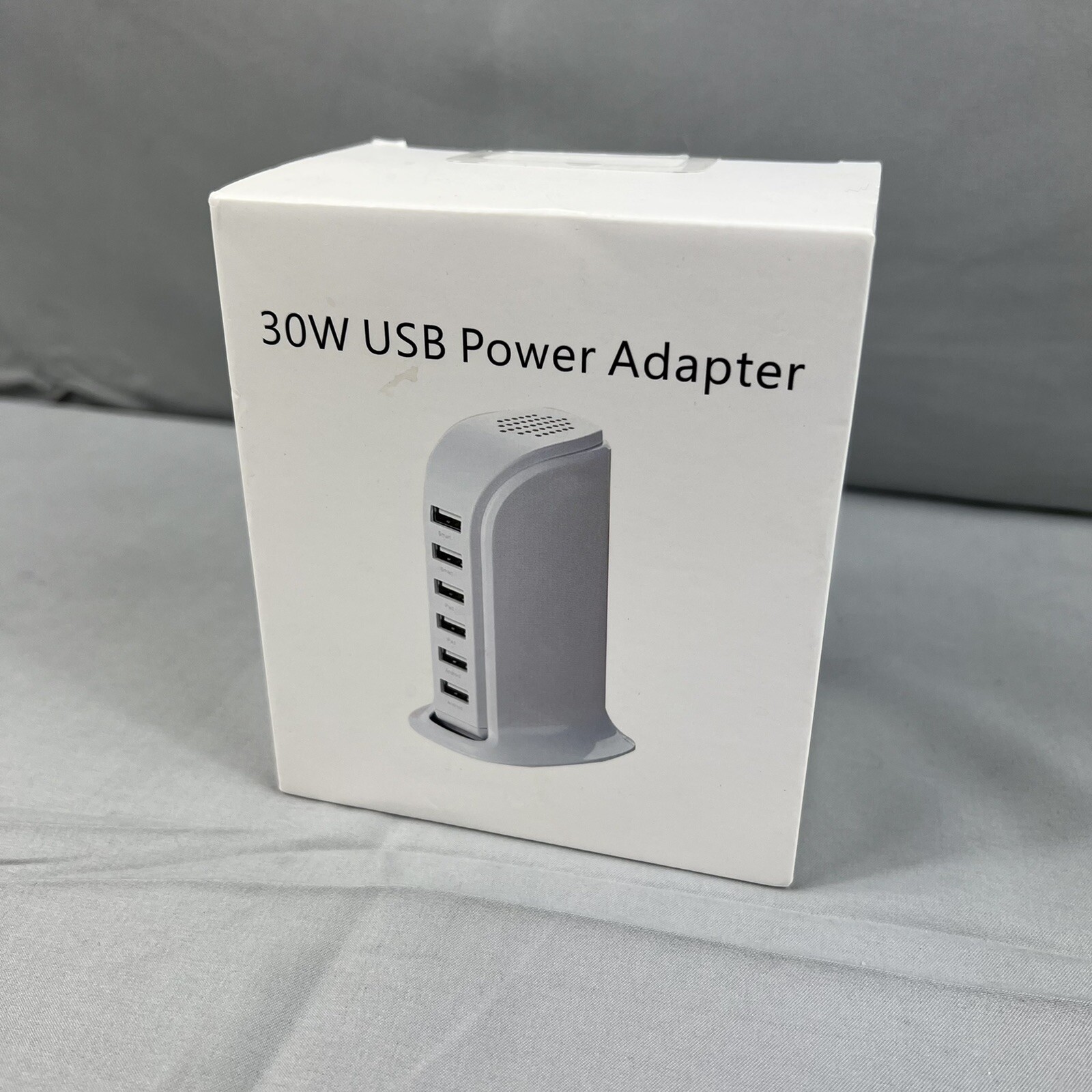 30W USB Power Adapter - U.S. Plug, White NEW