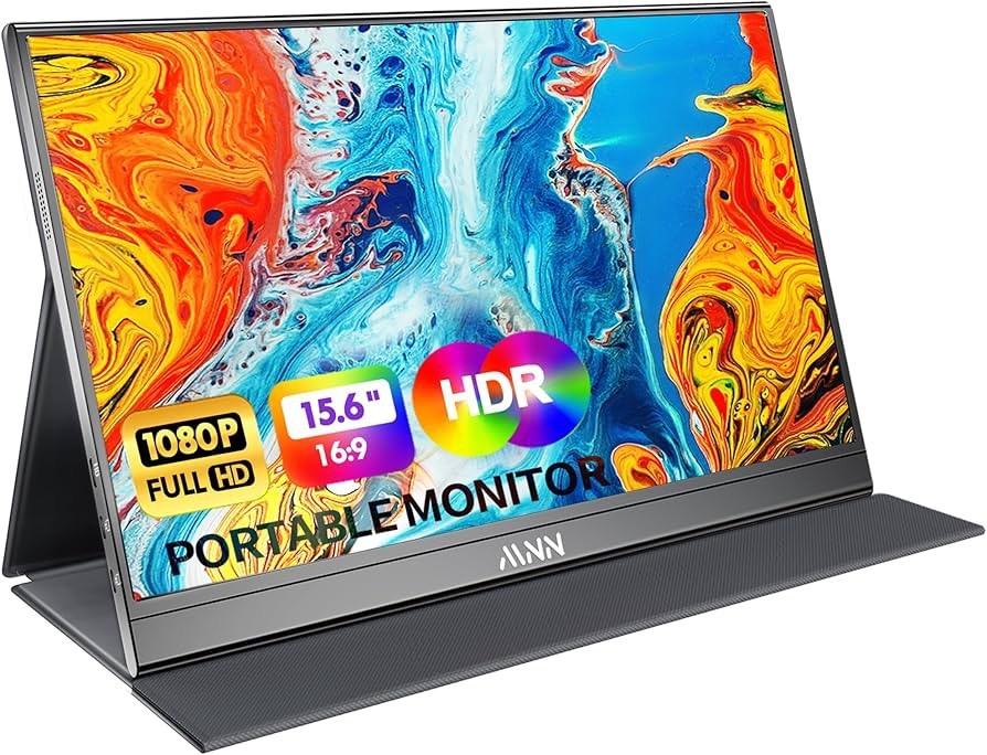 MNN Portable Monitor 15.6inch FHD 1080P USB C HDMI Gaming Ultra-Slim IPS Display