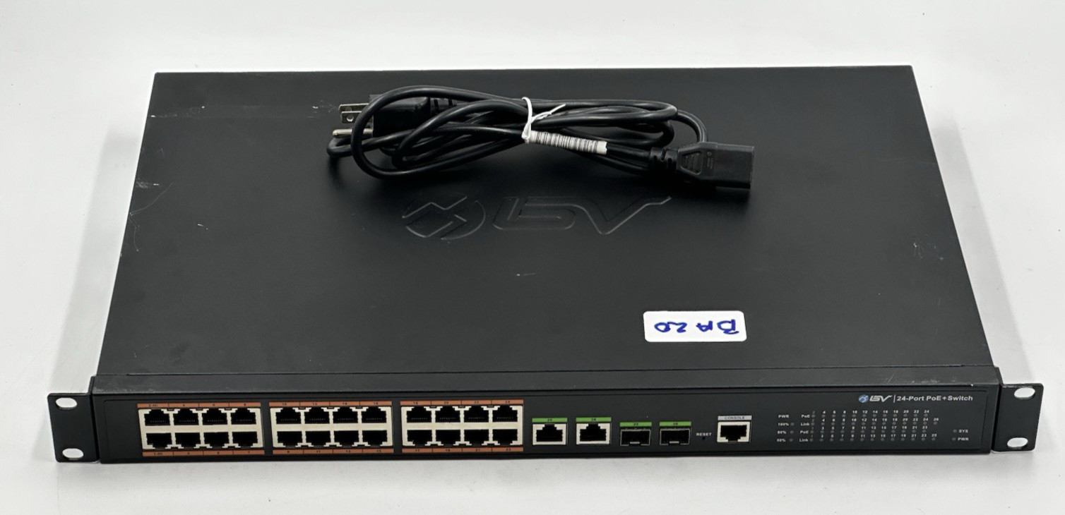 BV-Tech (POE-SW2404-MG) 24 Port PoE + 4 Uplink Managed Switch Networking Device
