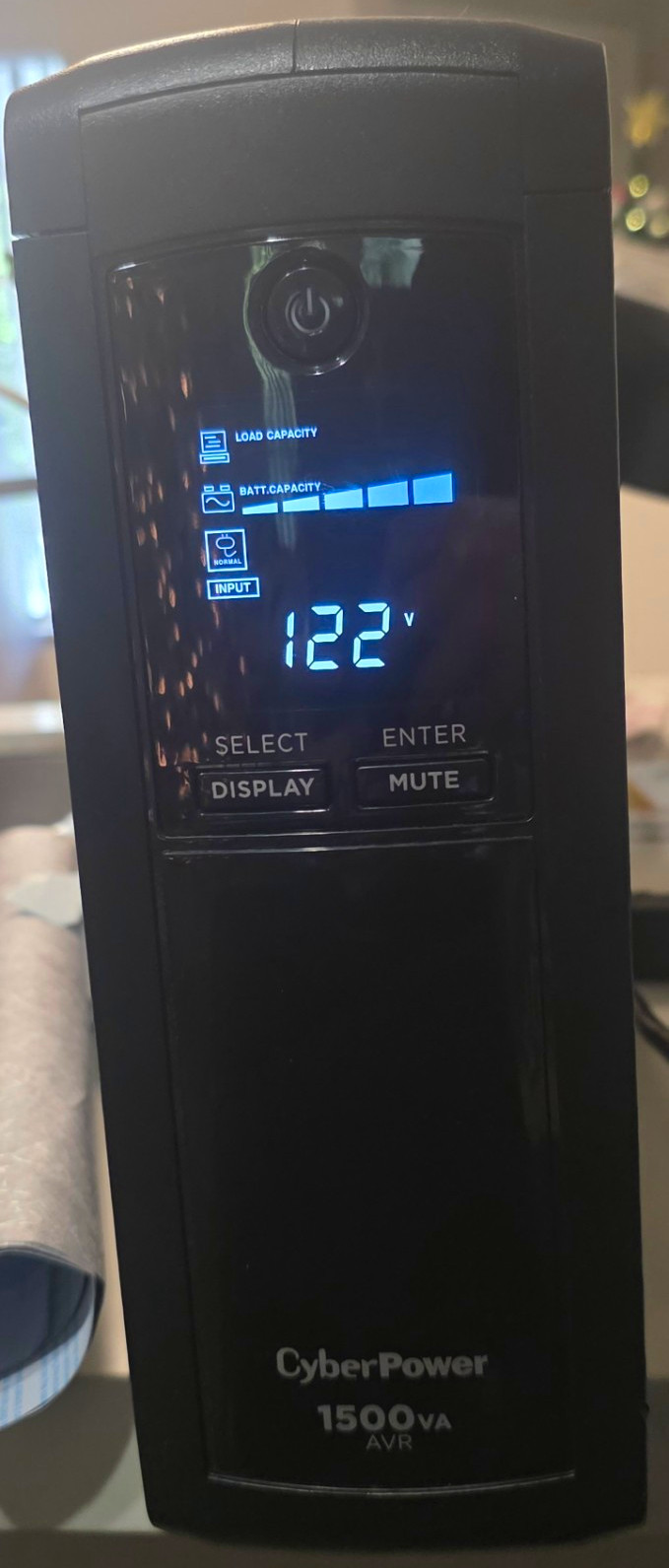 CyberPower 1500VA AVR Tower UPS 12-Outlets 122V LED USB Serial Coax RJ-45