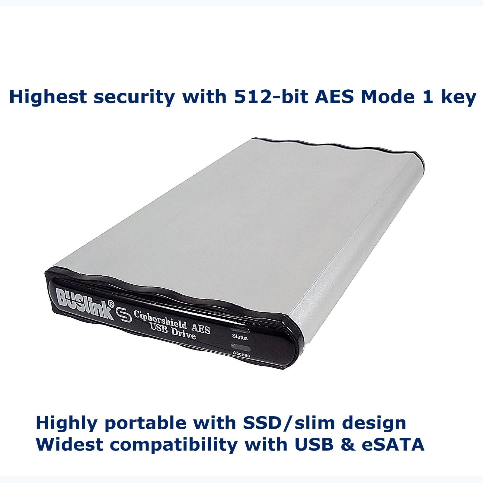 DSX-2TSDG2M1 2TB SSD USB 3.2 G2/eSATA Mode 1 Key CipherShield 512-bit AES $Sales