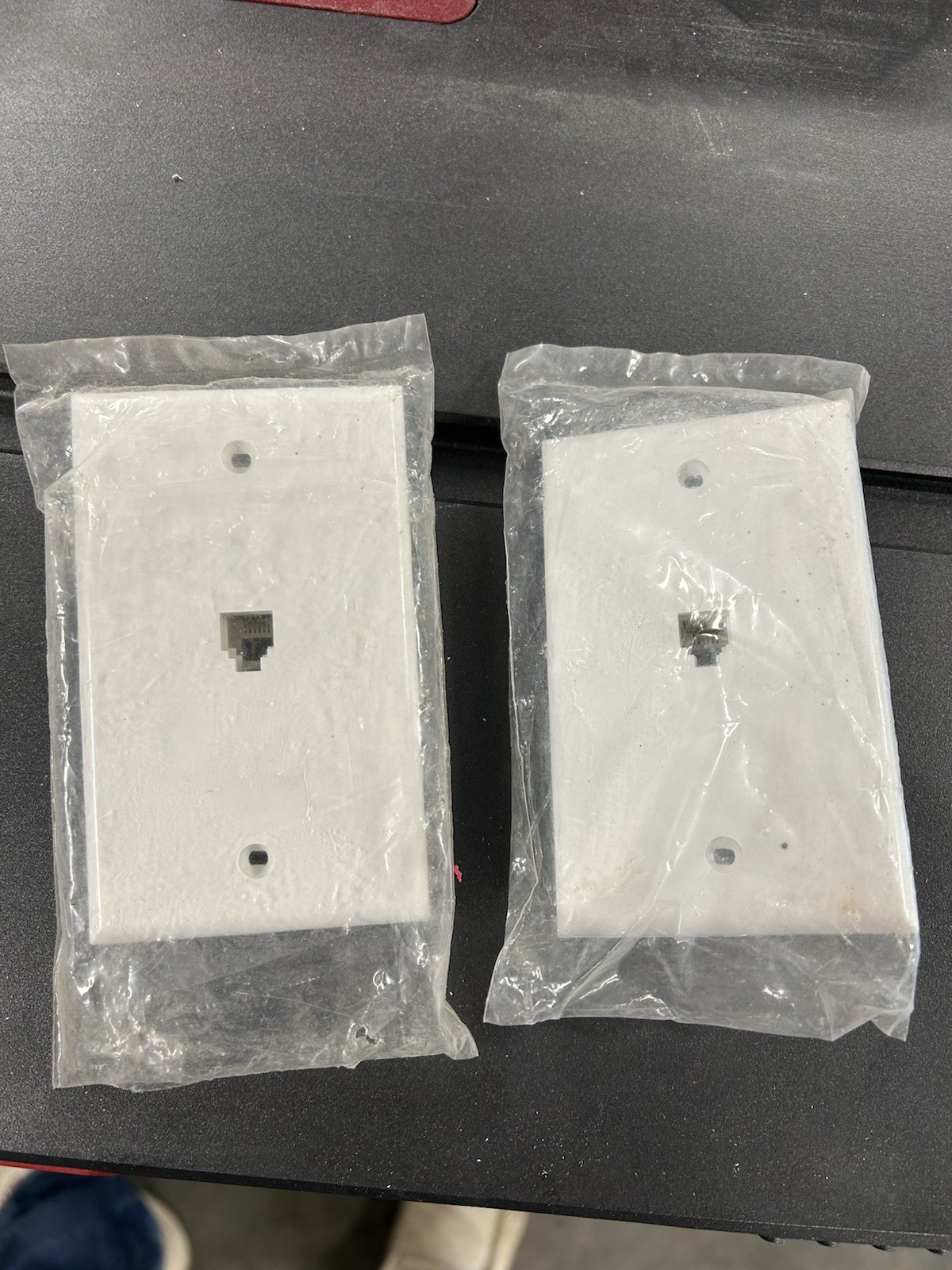 2 Pack Phone Wall Plate 6P4C RJ11 Telephone Line Modular Jack Faceplate - White