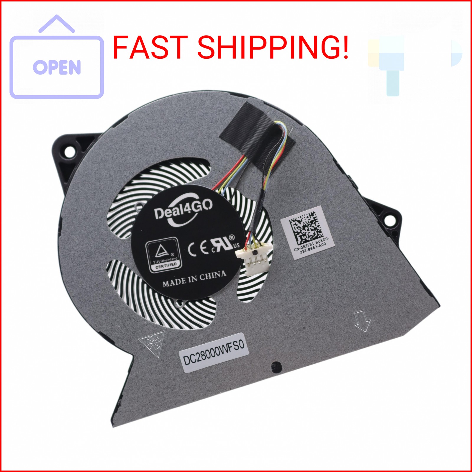 Deal4GO CPU Cooling Fan P85J6 RFF51 Replacement for Dell Inspiron 5645 5640 7640