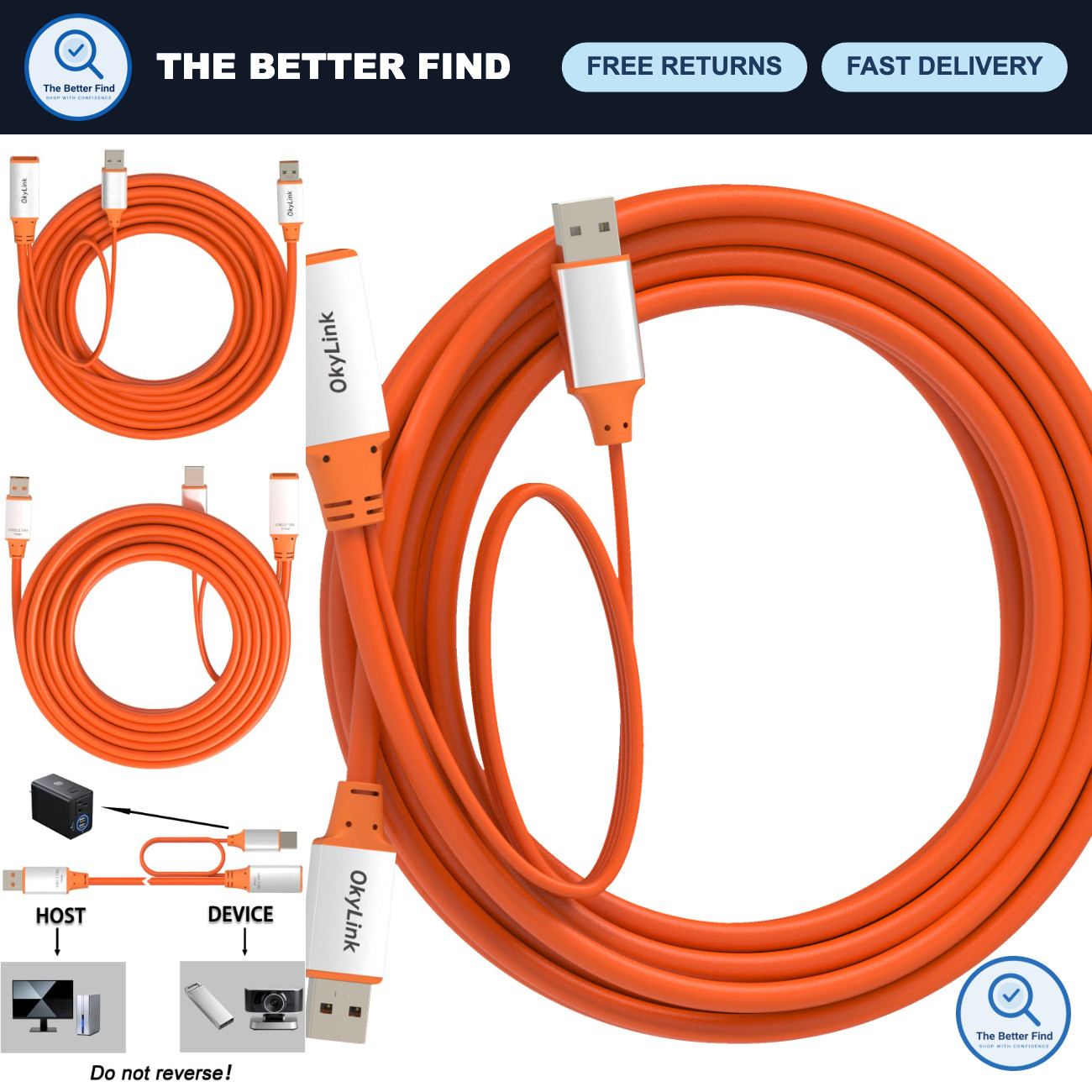 10ft Active USB 3.2 Gen 2 Extension Cable - 10Gbps High-Speed Data Transfer