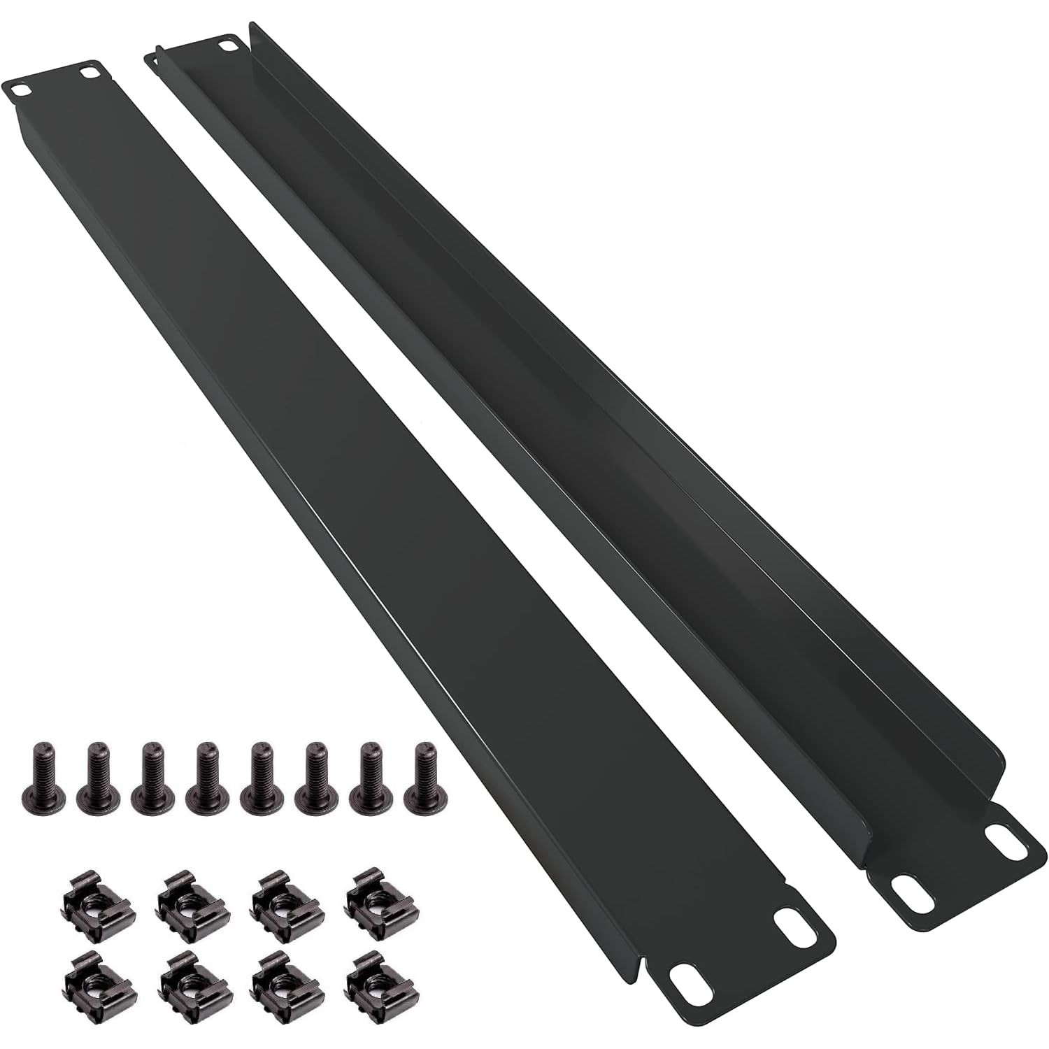 2 Pack 1U Blank Panel for 19 in Server Rack,Black