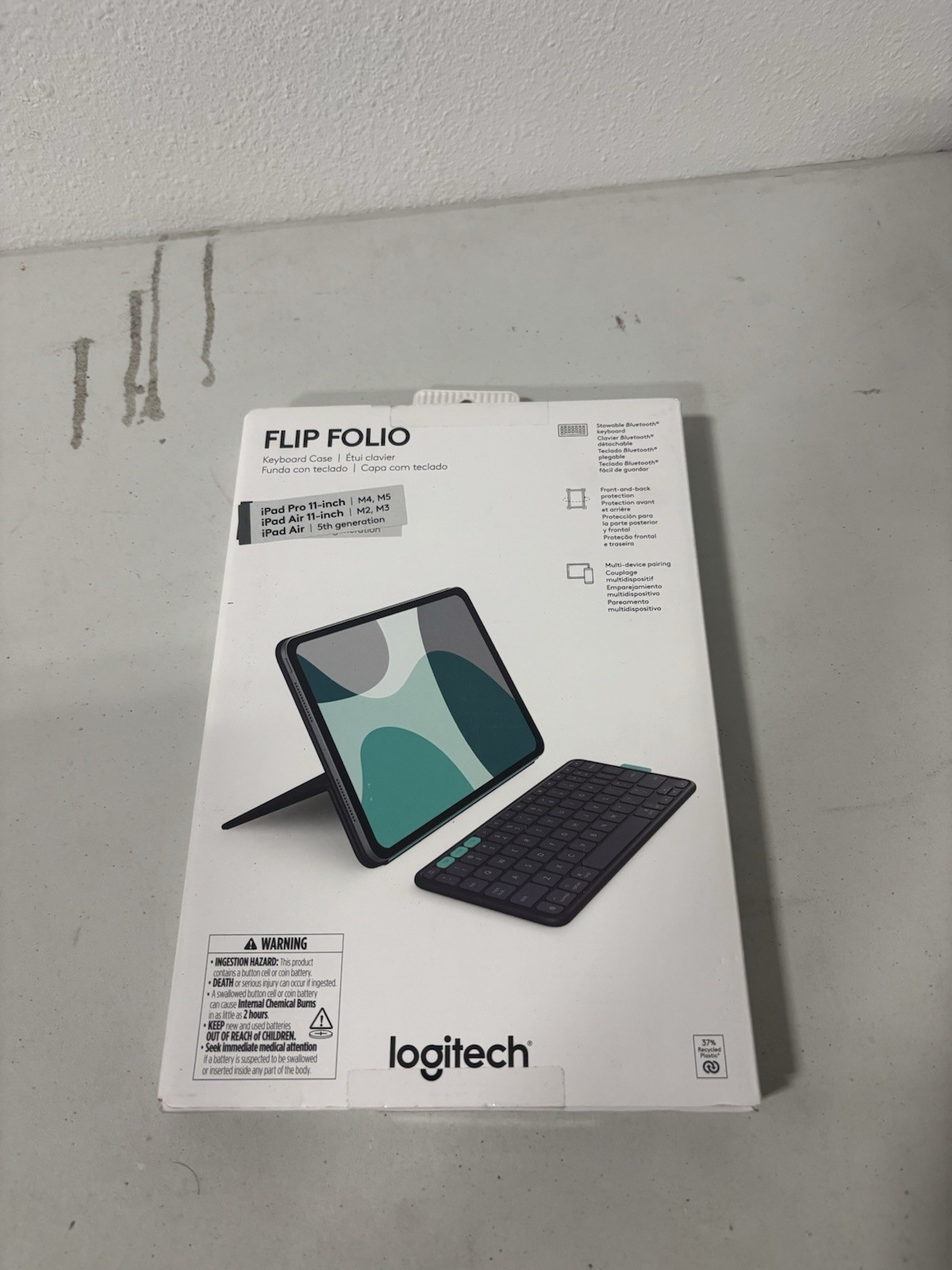 Logitech Flip Folio, Keyboard Case for iPad Pro 11-inch & iPad Air 11-inch New