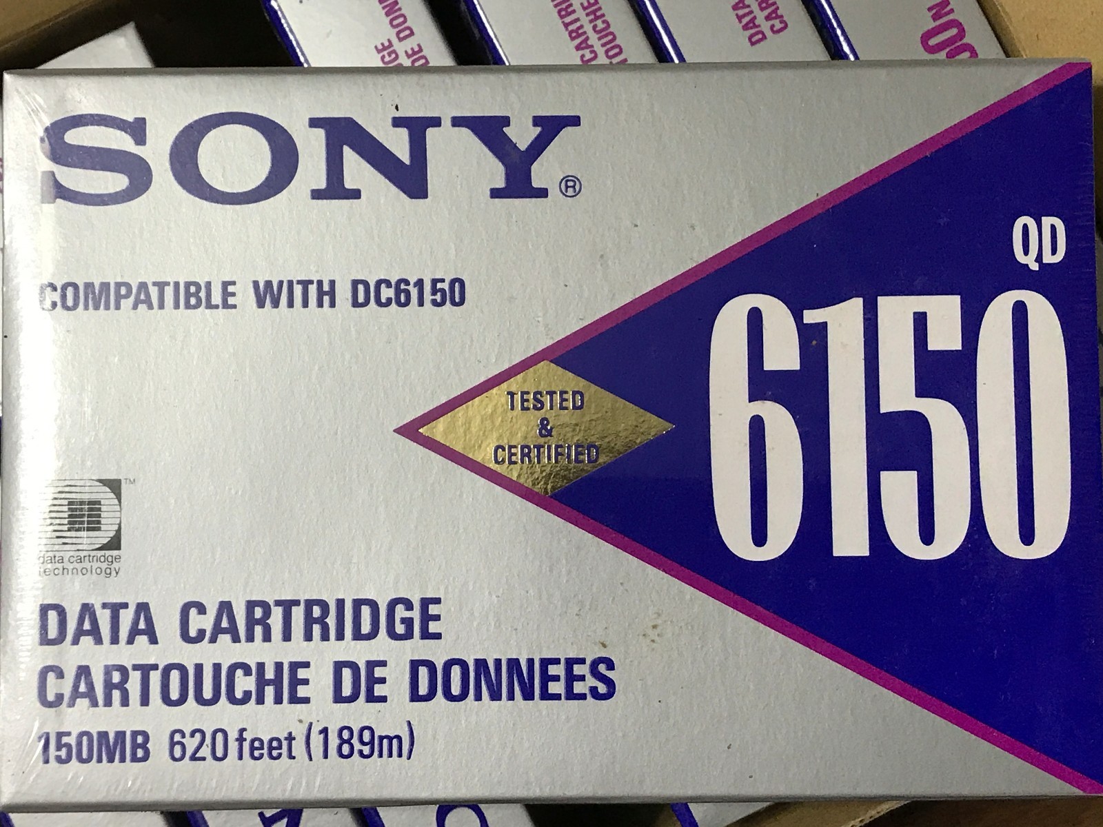 SONY QD6150 QD6150N Data Cartridge Backup Tape 150MB 189M 620FT Sealed NEW NOS