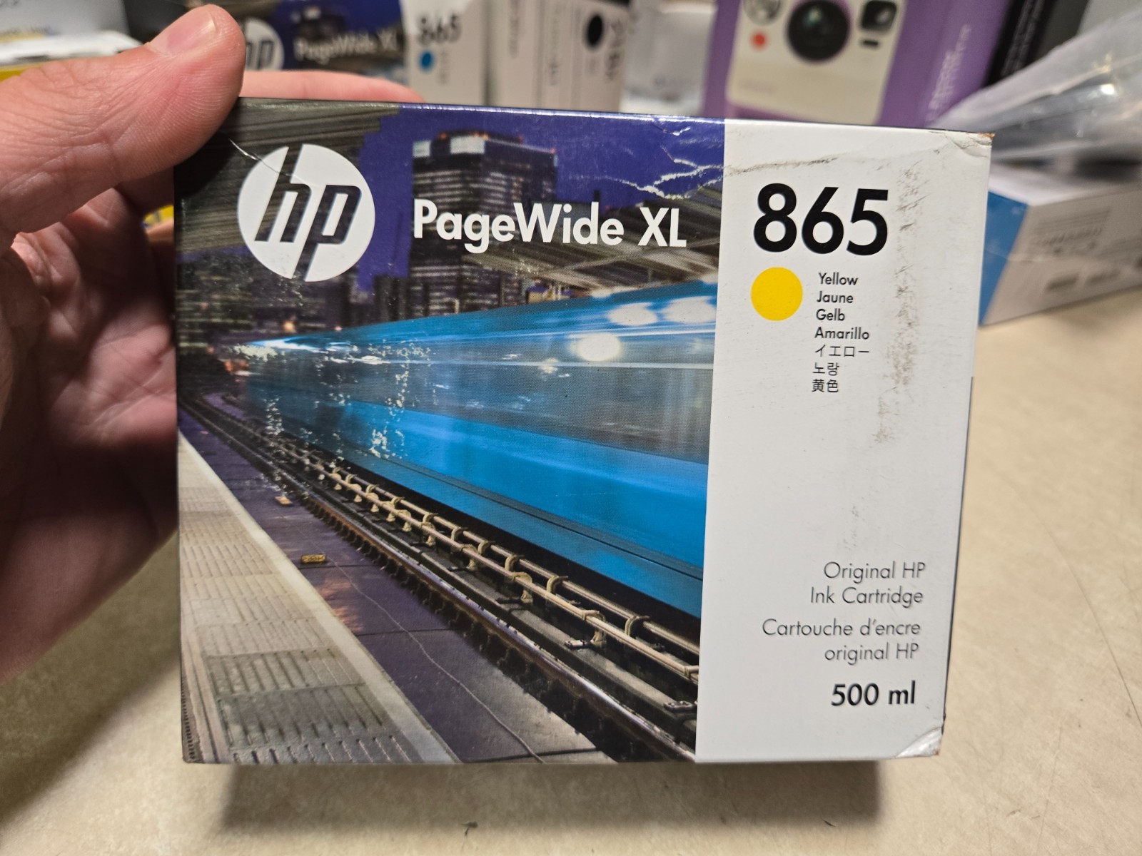 SEALED HP 865 Yellow Ink Cartridge  3ED84A PageWide XL 4200, 4700, 5200 Exp2027