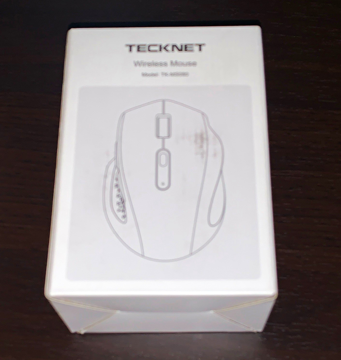 TECKNET TK-MS080 Wireless Optical Mouse USB Receiver 3000 DPI 6-Button White