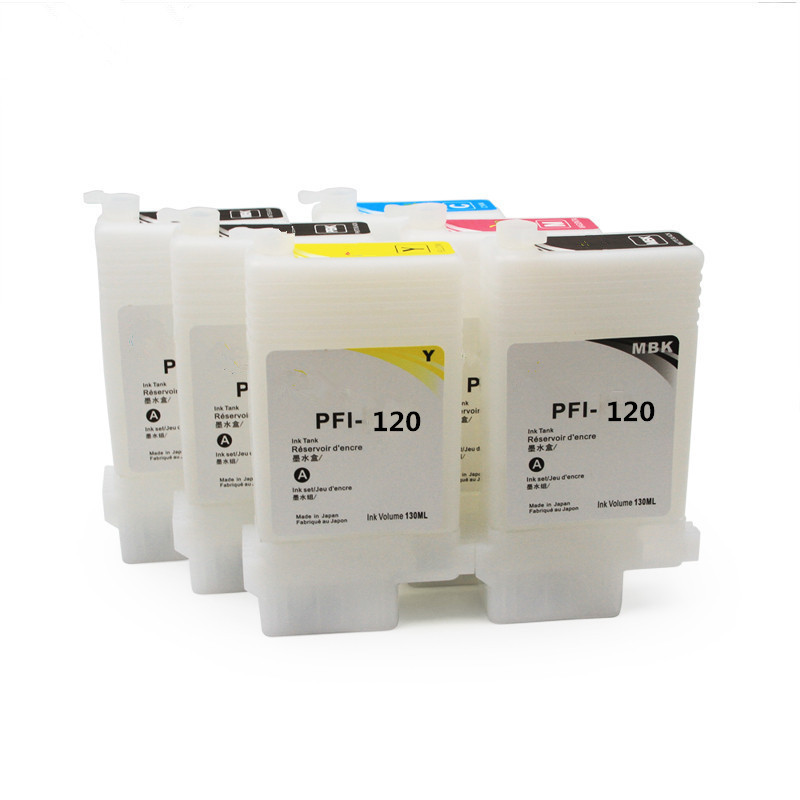 5PC/set  PFI 120 Refillable Ink Cartridge Chip  For Canon TM-200 205 305 Printer