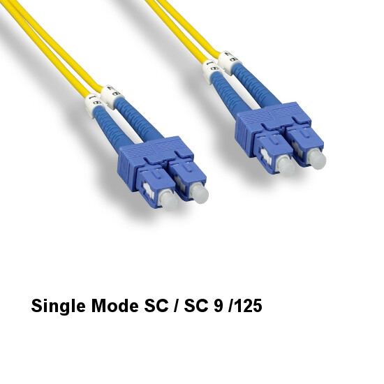 Kentek 9.84ft/3m SC to SC Single-Mode Fiber Optic Cable 9/125 Duplex Ethernet