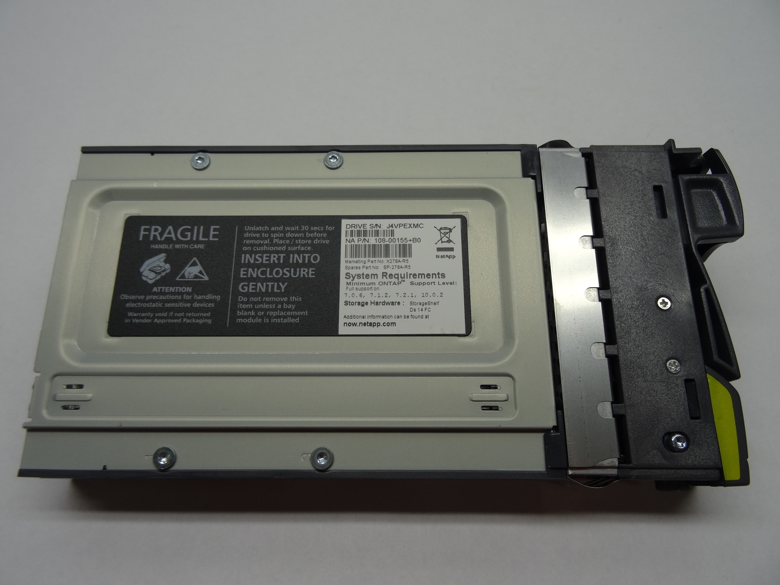 NETAPP 108-00155 X278A-R5 144GB 15K FC-AL 4GB DRIVE  DS14 MK4