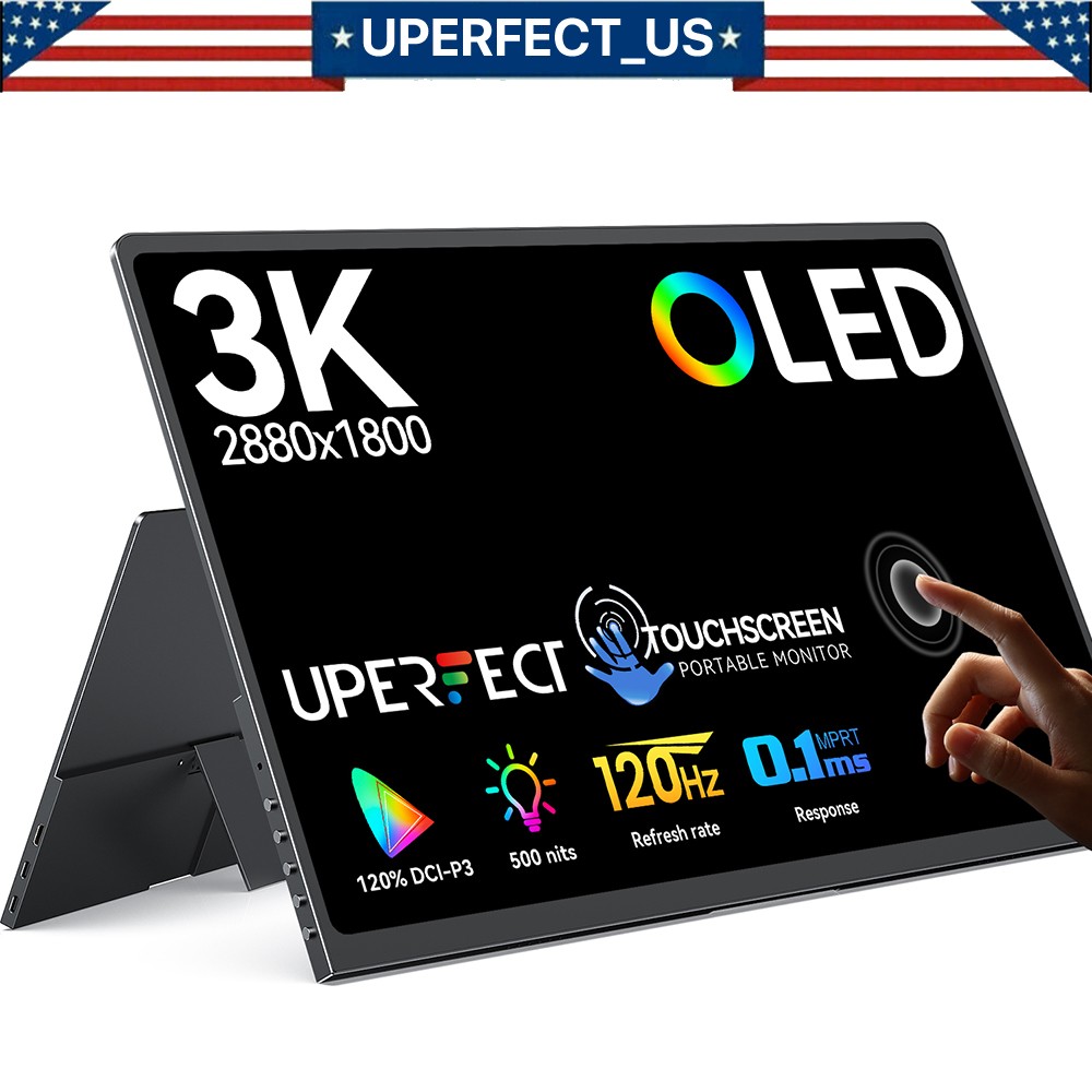 UPERFECT OLED Touch Portable Monitor 14" 2880x1800 120Hz Portable Gaming Monitor