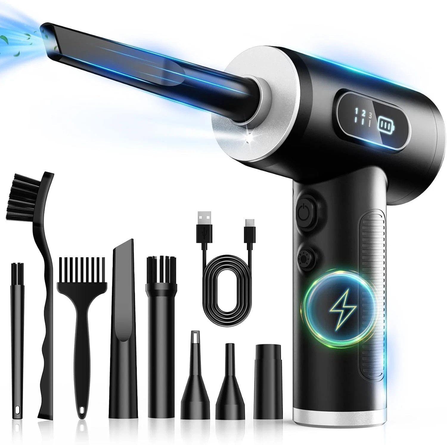 Compressed Air Duster Electric Air Duster Cordless Rechargeable 200000 RPM