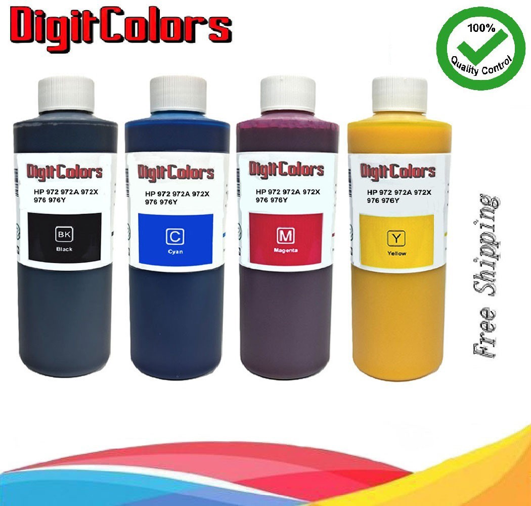 Ink Refill Kit Pigment Ink for HP 972 972A 972X  976 976Y Premium Ink 4x500ml