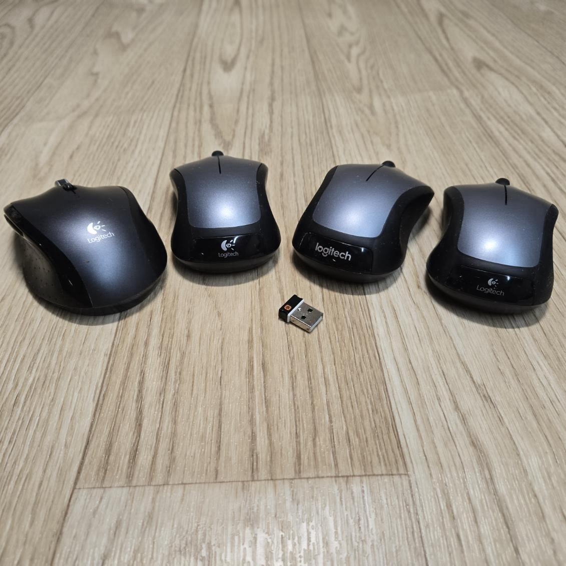 LOT OF Logitech (1-M705, 3- M310) Wireless Laser Mouse – 1 Dongle
