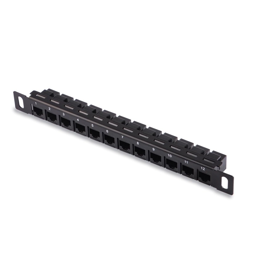 GeeekPi 12 Port Patch Panel, 10inch 0.5U CAT6 Network Patch Panel for DeskPi Rac