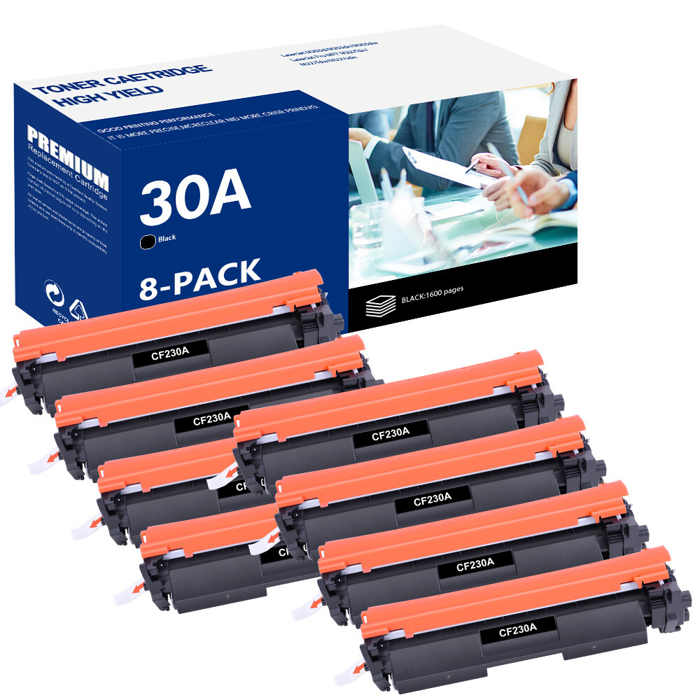 8PK CF230A 30A Toner Compatible With HP Laserjet Pro M203dw MFP M227fdw Printer