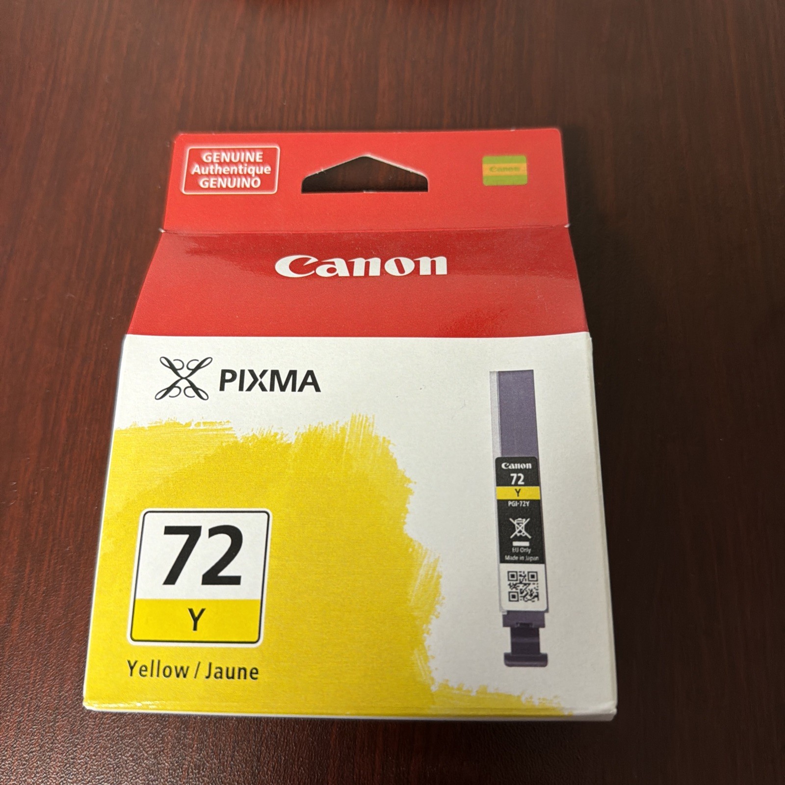 Genuine Canon PGI-72Y Yellow Ink Tank PIXMA PRO-10 PRO-10S New Sealed