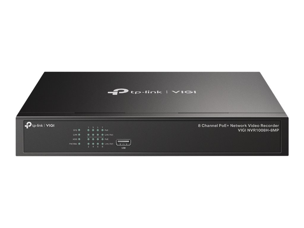 TP-LINK VIGI NVR1008H-8MP 8 Channel PoE+ Network Video Recorder Server 10000GB
