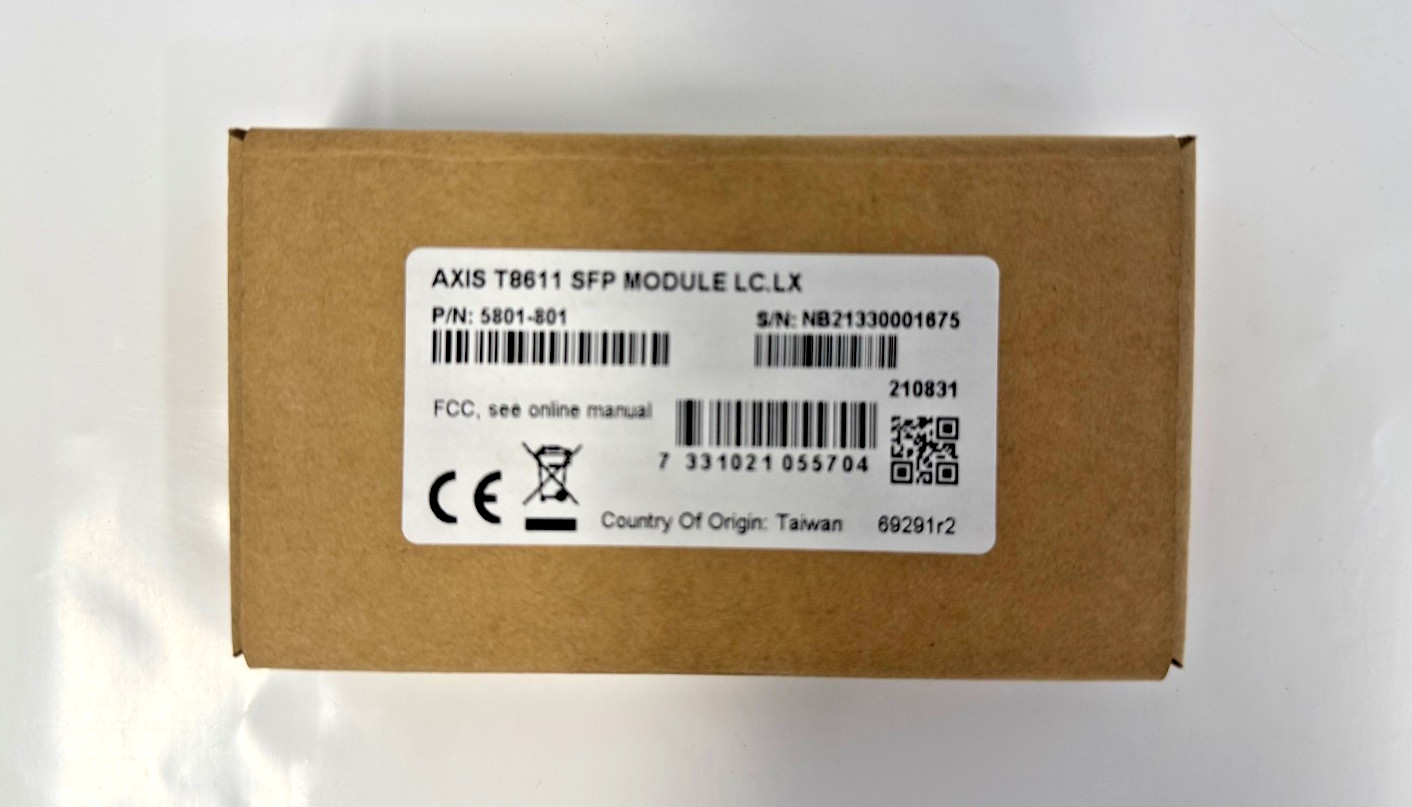 Axis Communications T8611 SFP Module Single Mode Fiber LC LX Module 5801-801