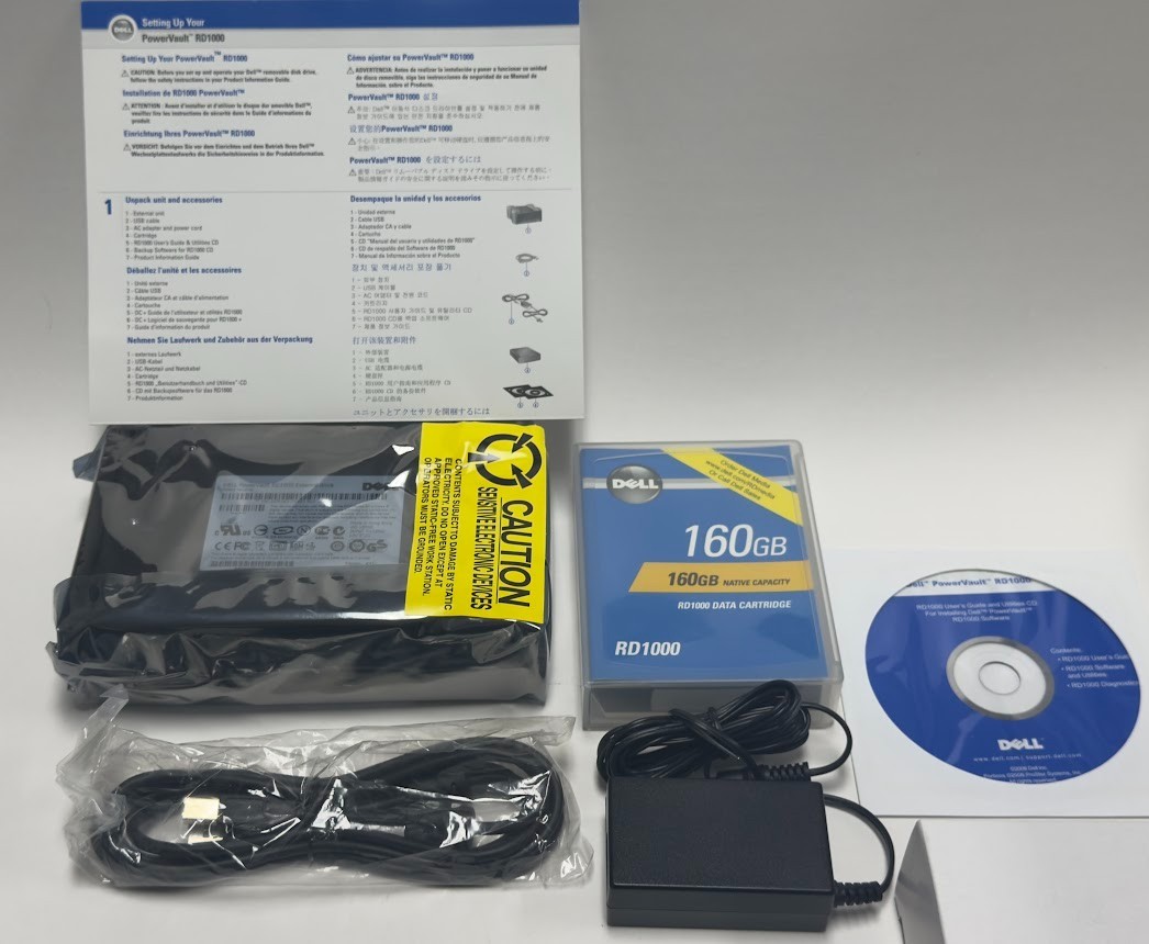 Dell PowerVault RD1000 Removable Disk Storage - BACKUP w/ 160GB Data Cartridge