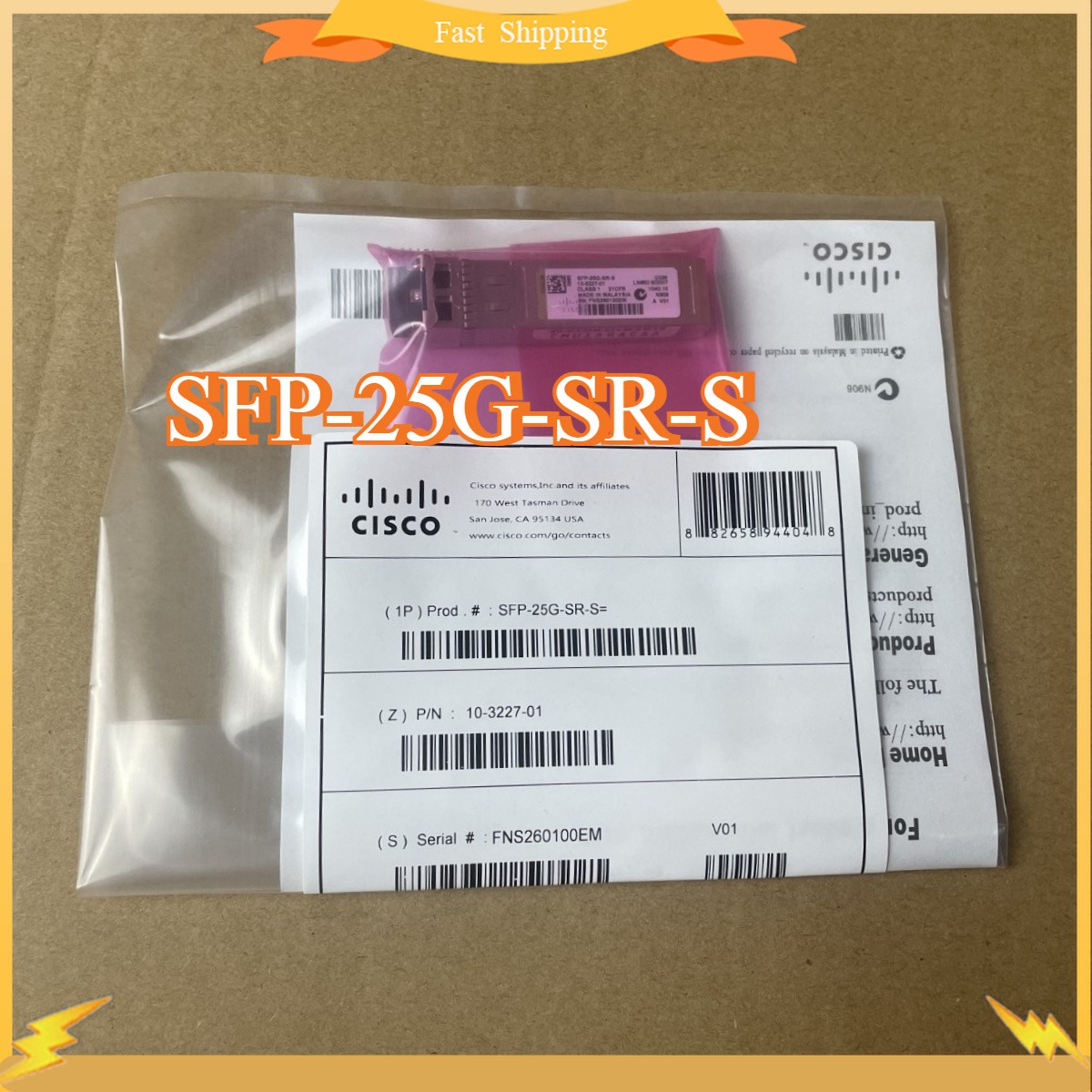 SFP-25G-SR-S Cisco Tranceiver Module New Sealed