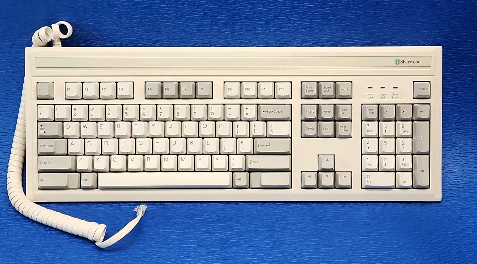 Vtg Sherwood EPC Clicky Mechanical Terminal Keyboard RJ11 Retro Korea Box NOS