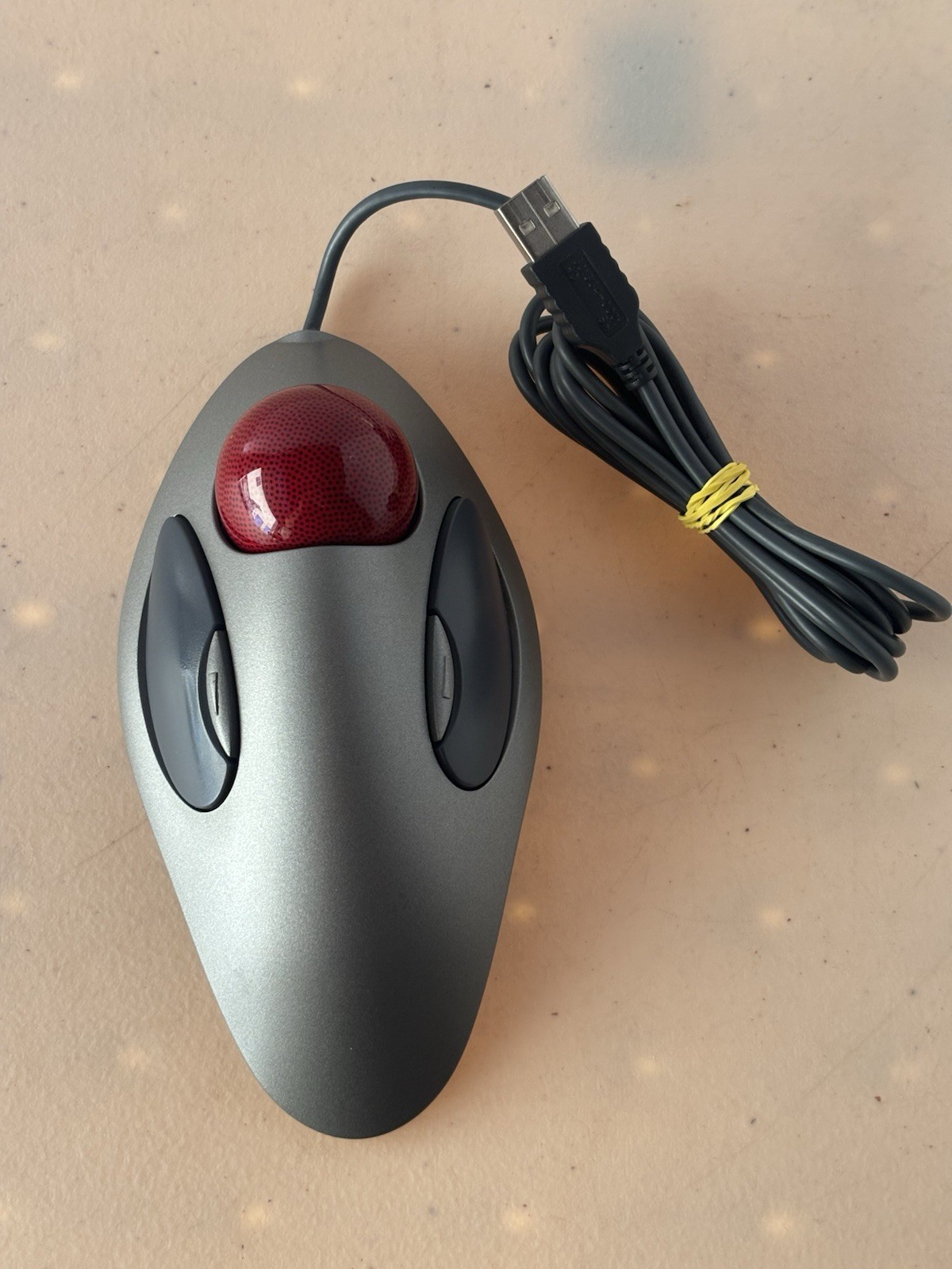 Logitech T-BC21 Trackman Marble Mouse USB Gray Trackball - Tested & Working