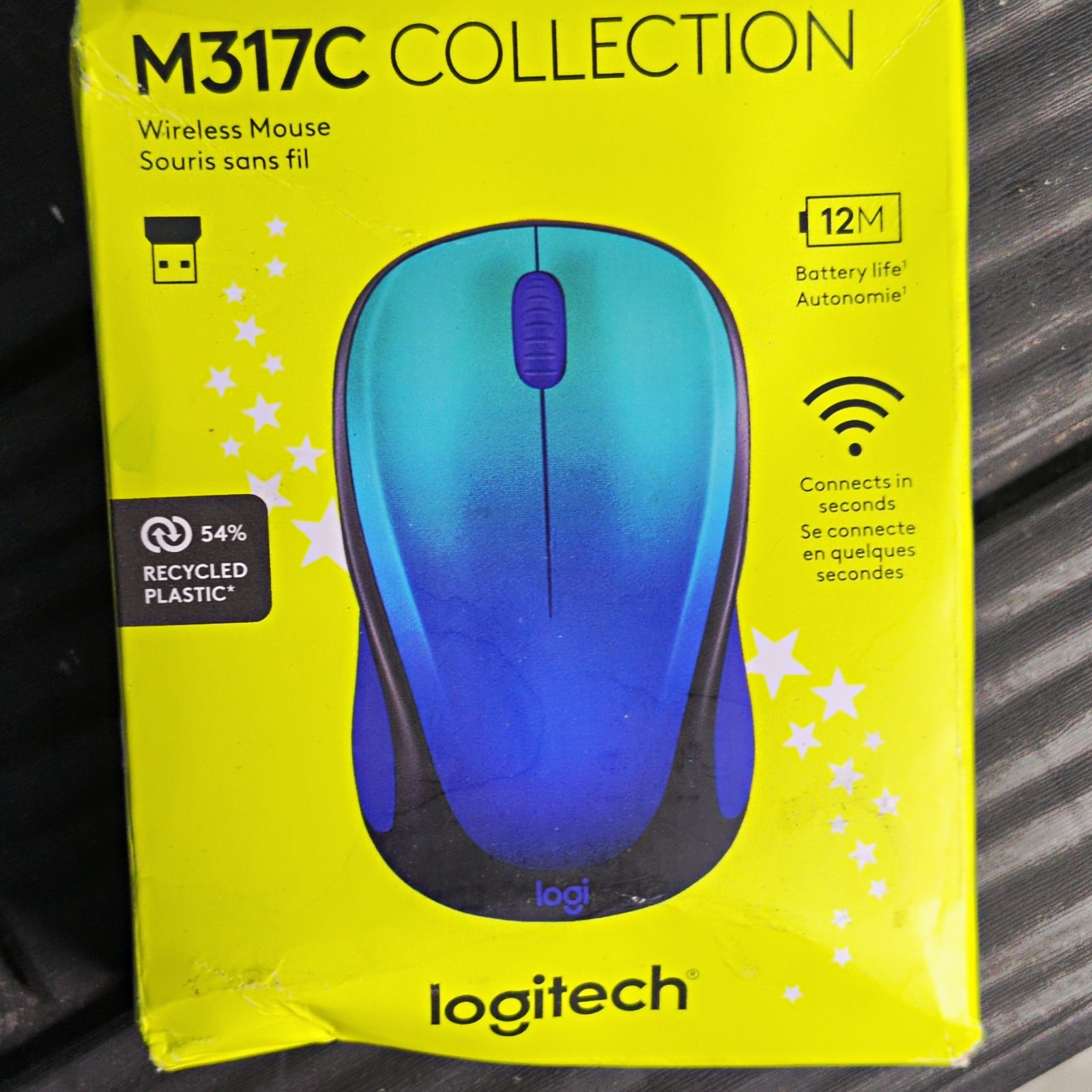 Logitech M317C Collection Wireless Mouse Blue 910-006116