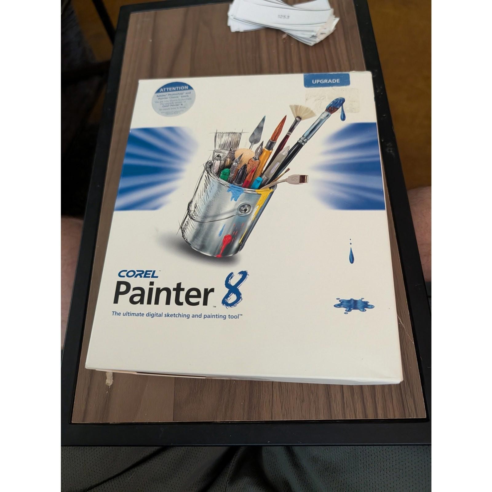 Corel Painter 8 UPGRADE Big Box Digital Painting Software - Serial Code Vintage