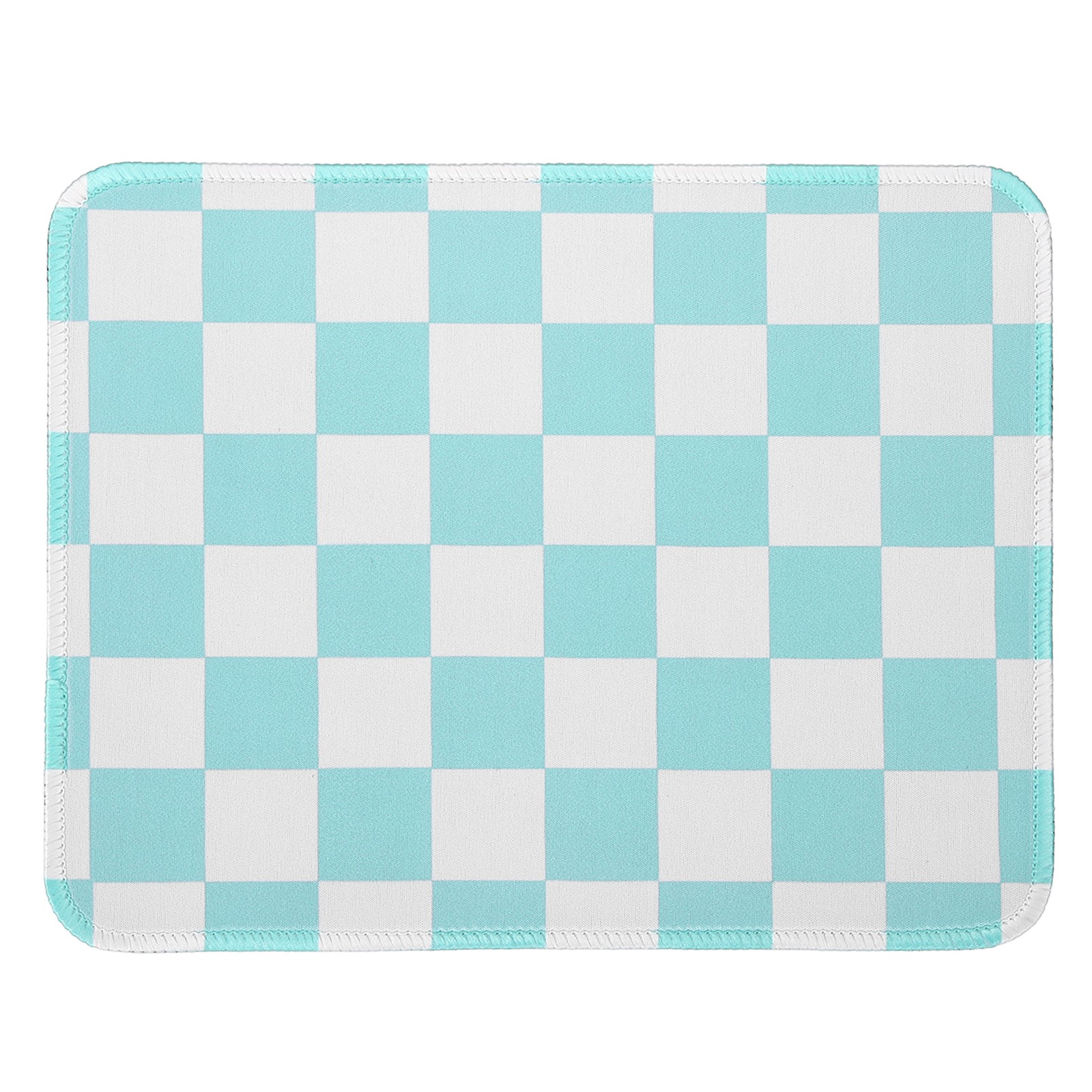 Checkered Mouse Pad Aesthetic Plaid Grid Mousepad 10.2x8.3", Lake Green/White