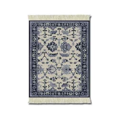 FiberLok Mouse Rug Indienne Medallions Floral Motif Symmetrical 7"x10.25" USA