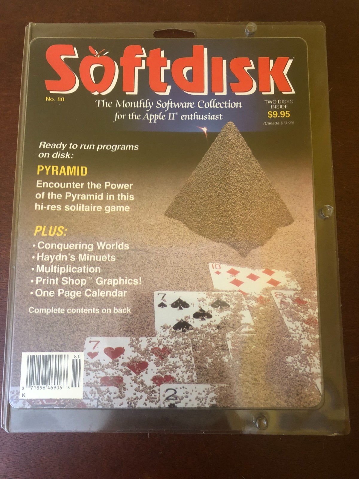 Softdisk #80 Apple II Magazine on Disk 1988 w/ 2 Disks Inserts & Sleeves