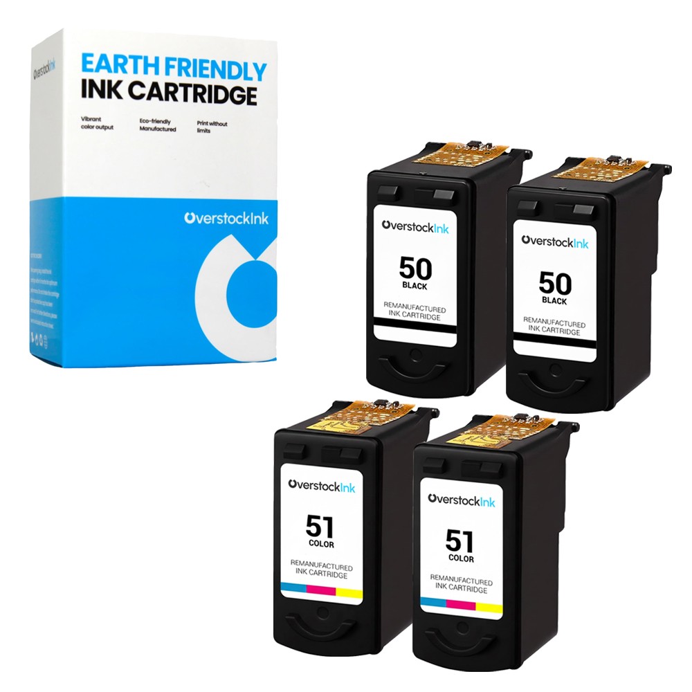 OSI 4PK Compatible Canon 50 51 Printer Ink Cartridge for PIXMA MP160 MP450 MX310