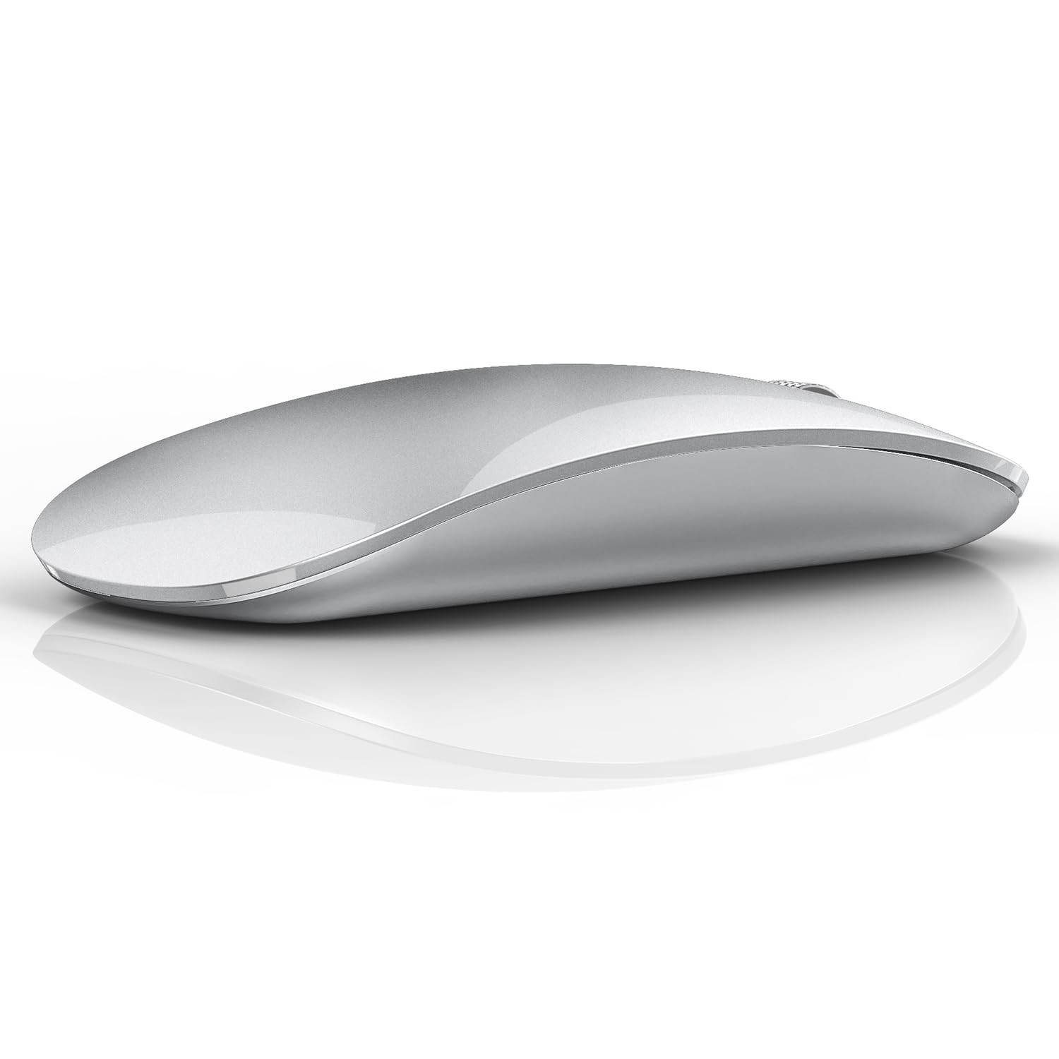 TENMOS M18 Bluetooth Mouse, USB C Rechargeable Wireless Mouse,Silent-Silver