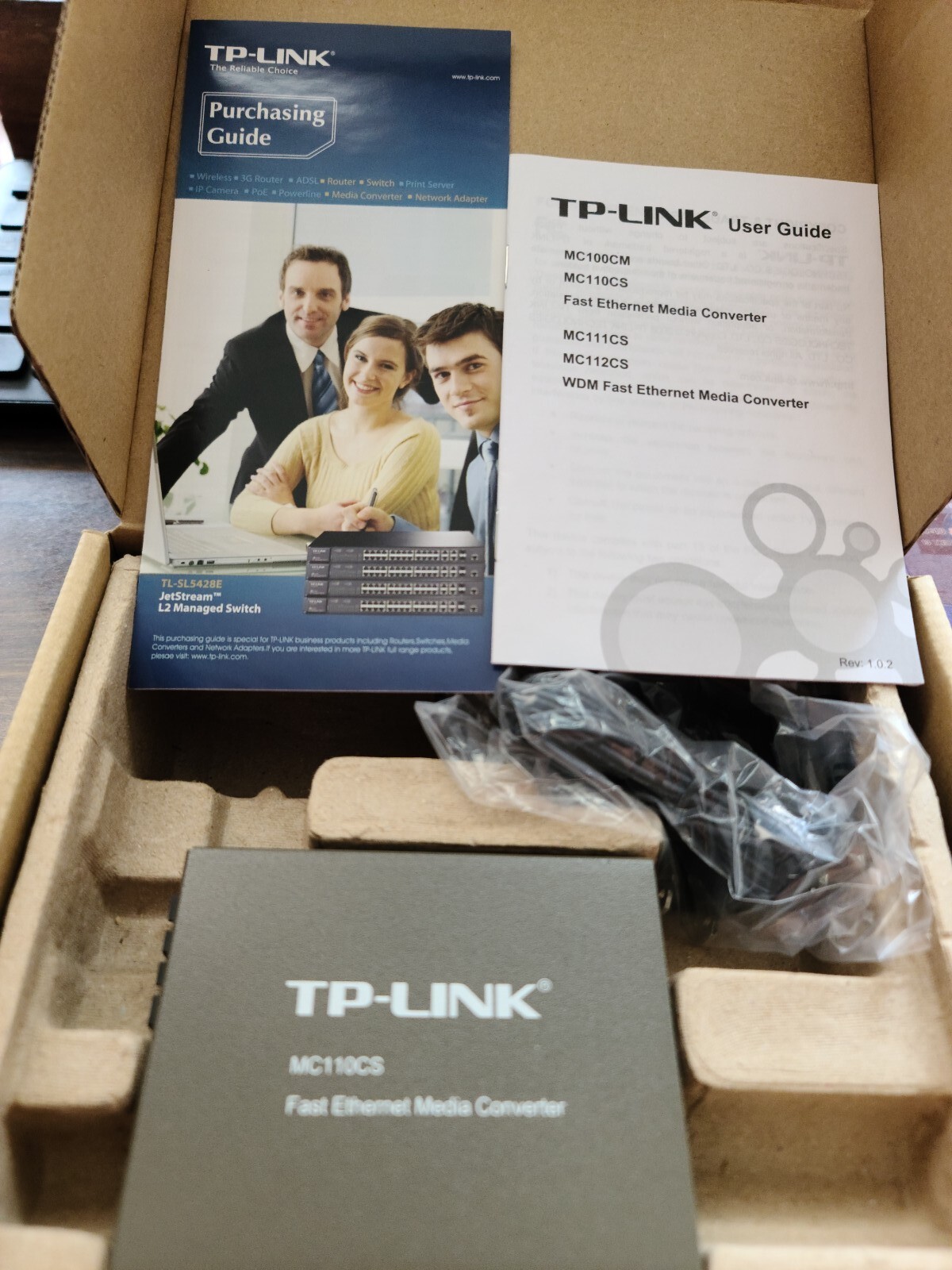 TP-Link MC110CS 10/100Mbps RJ45 to 100Mbps Single-Mode SC Fiber Media Converter