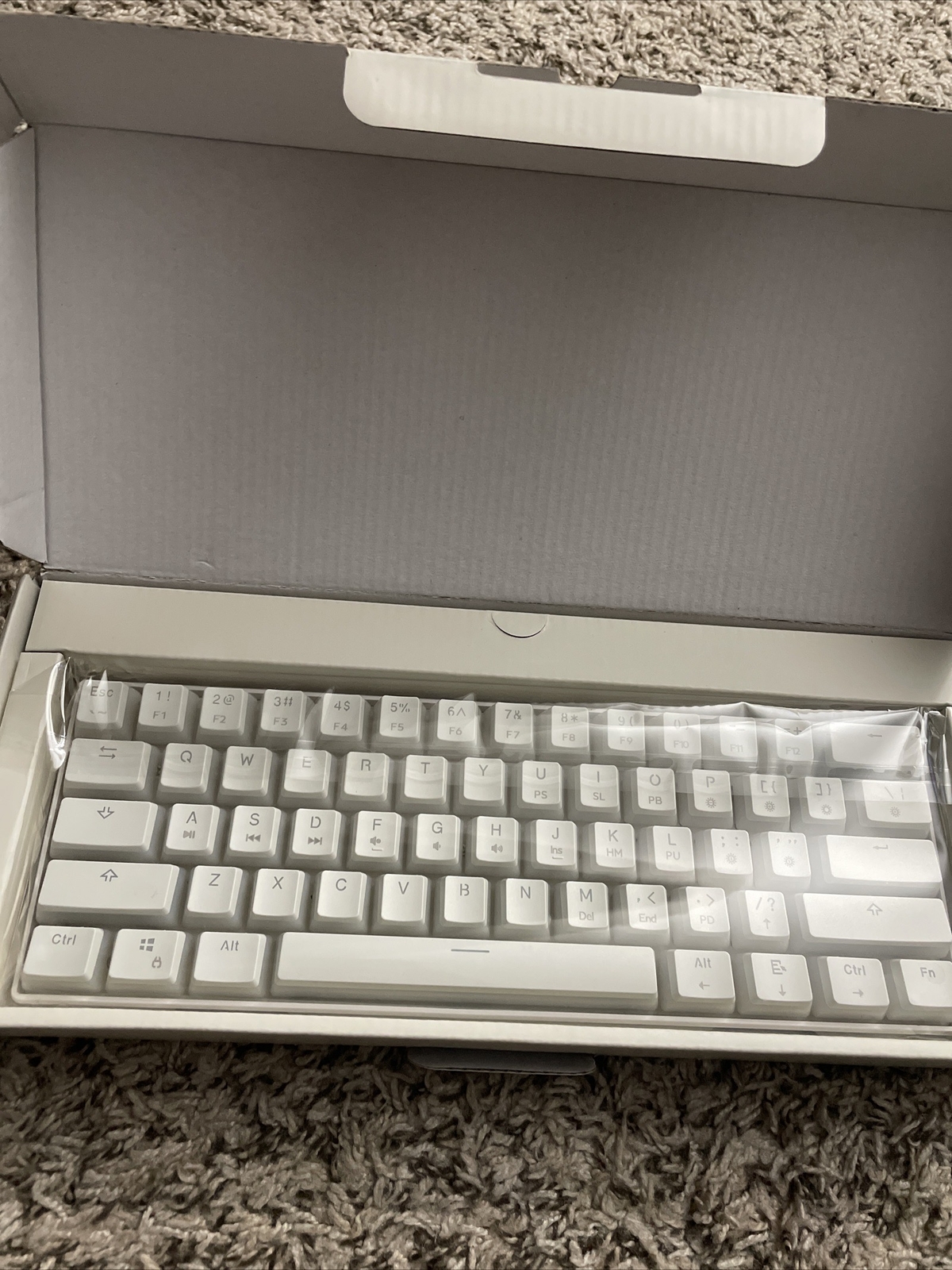 GK GAMAKAY MK61 RGB Pudding Keyboard, 61 Keys Gateron Optical Switch PBT Pudding