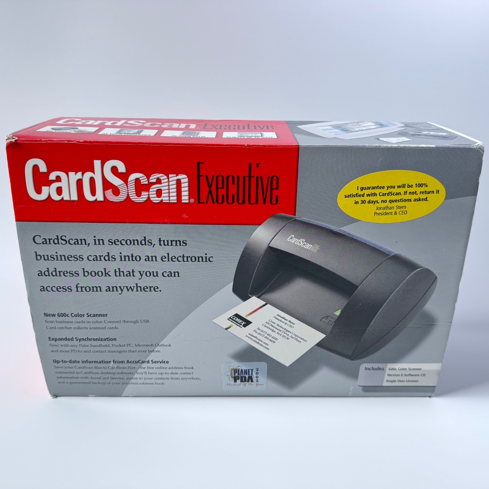 Corex Technologies CardScan Executive 600c Business Card Color Scanner Version 6