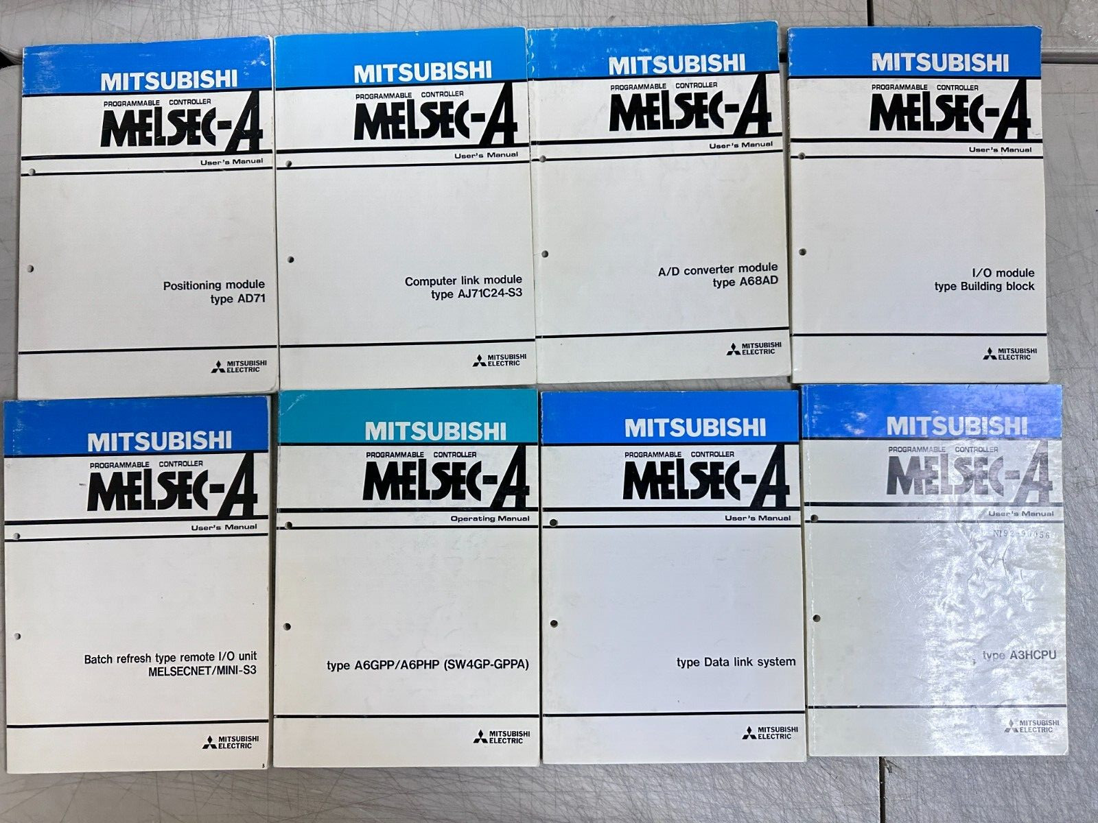 Lot 8 MITSUBISHI Programmable Controller MELSEC-A Users Manuals