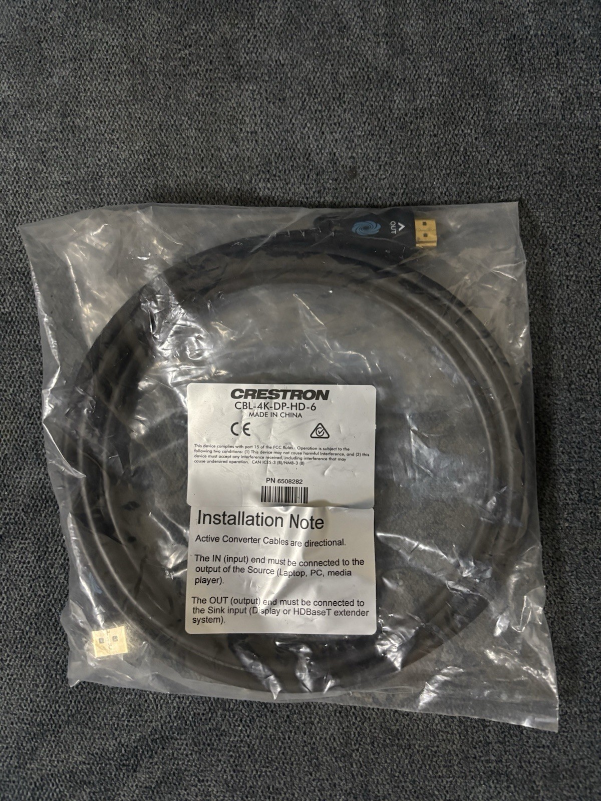 Crestron CBL-4K-DP-HD-6