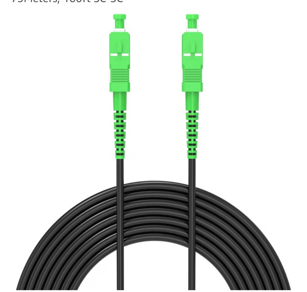 75m Outdoor Armored Simplex SC/APC to SC/APC Fiber Optic Cable OS2 9/125 245 Ft