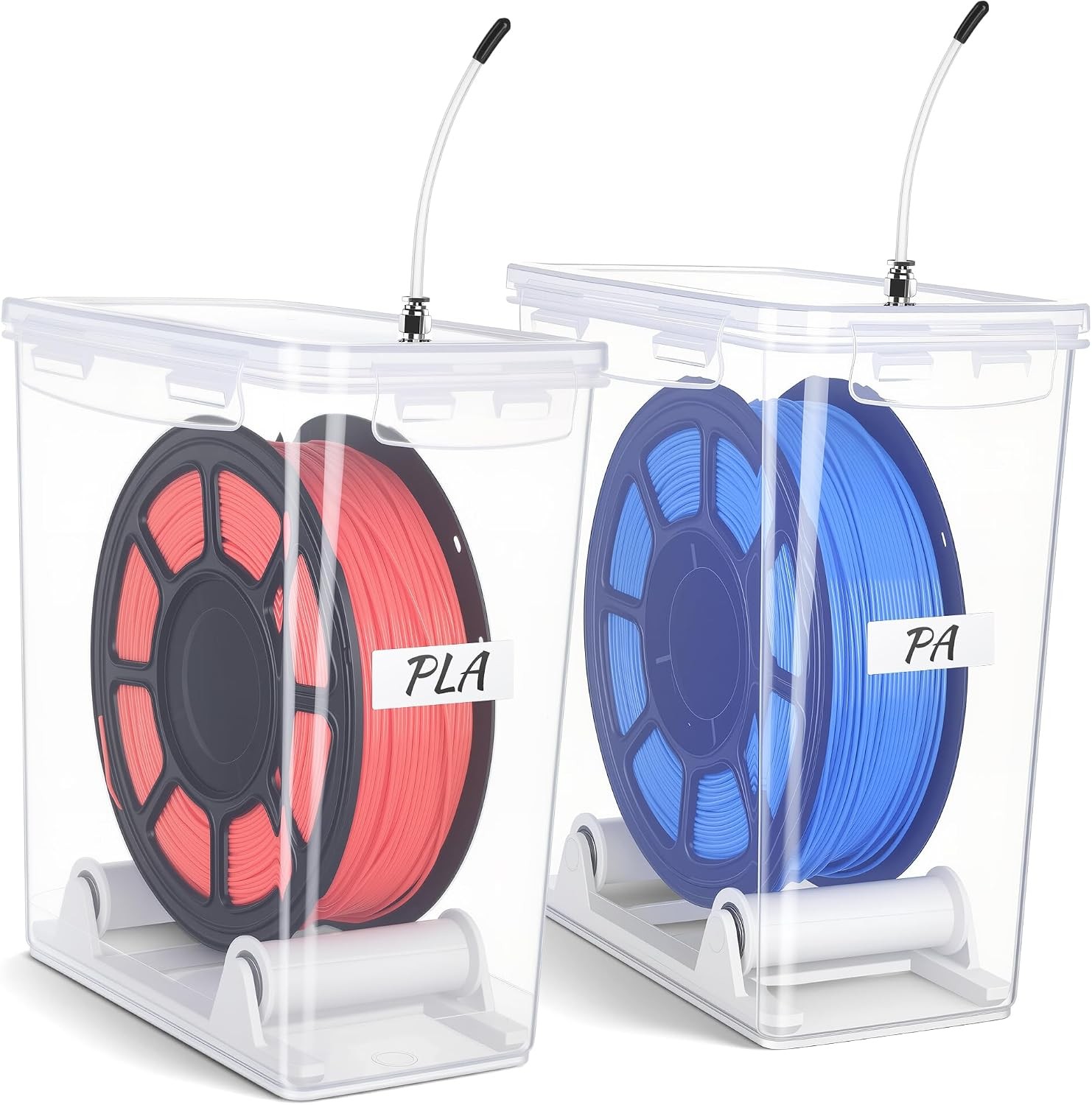 3D Printing Filament Storage Box, with Spool Holders(5.8L, 2 Pack)