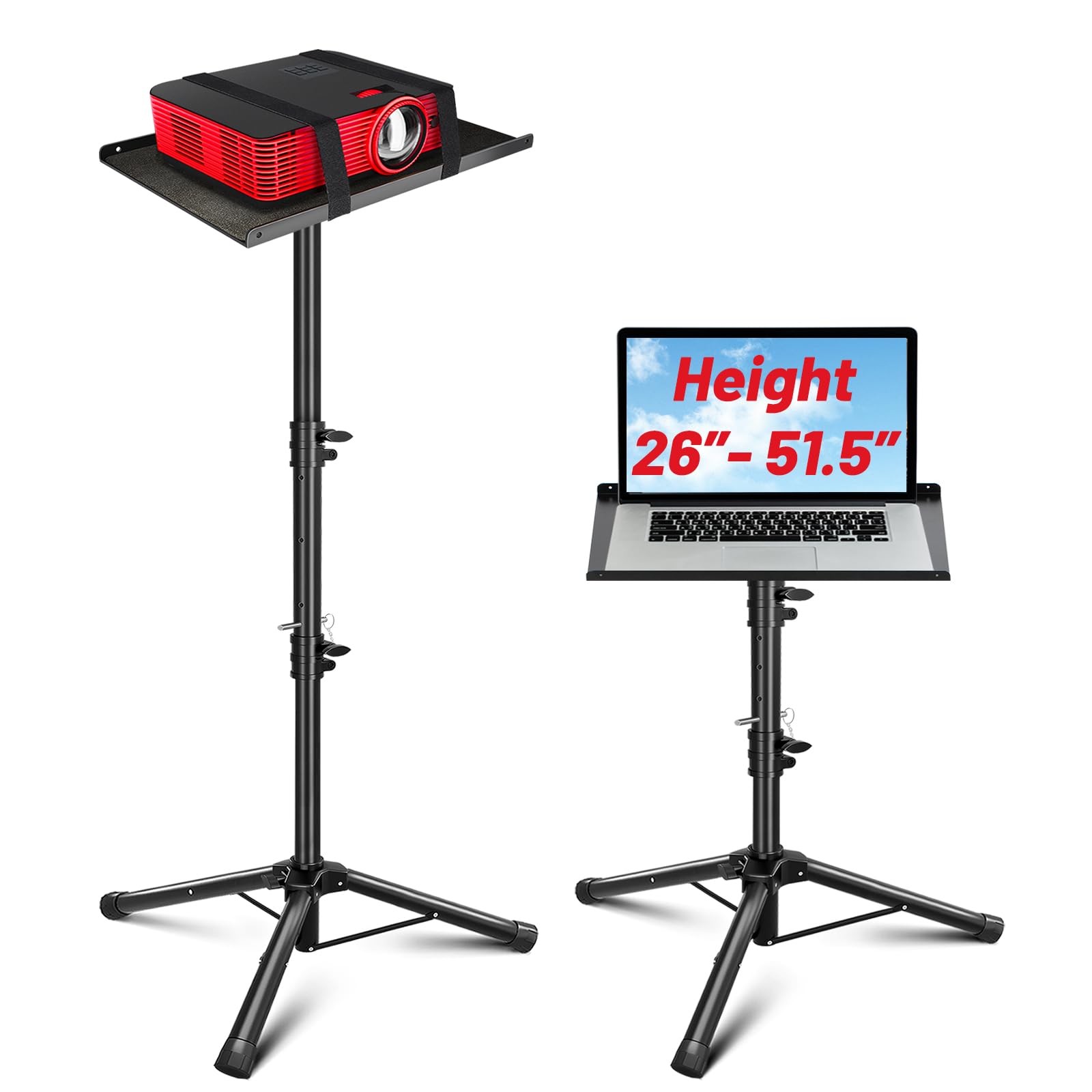 CAHAYA Projector Stand Tripod Adjustable Height Portable Laptop Rack Tray