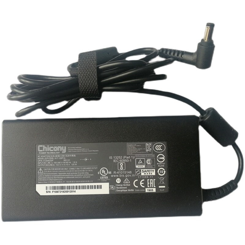 120W Genuine Chicony Laptop Charger AC Adapter MSI Power Supply 19.5V A12-120P1A