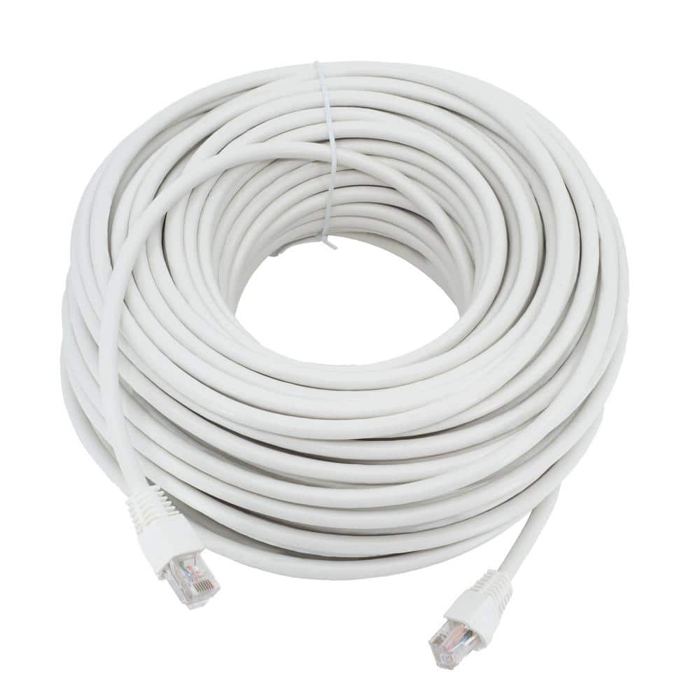 Commercial Electric CE 100 ft. Cat 6A UTP Patch Cable White